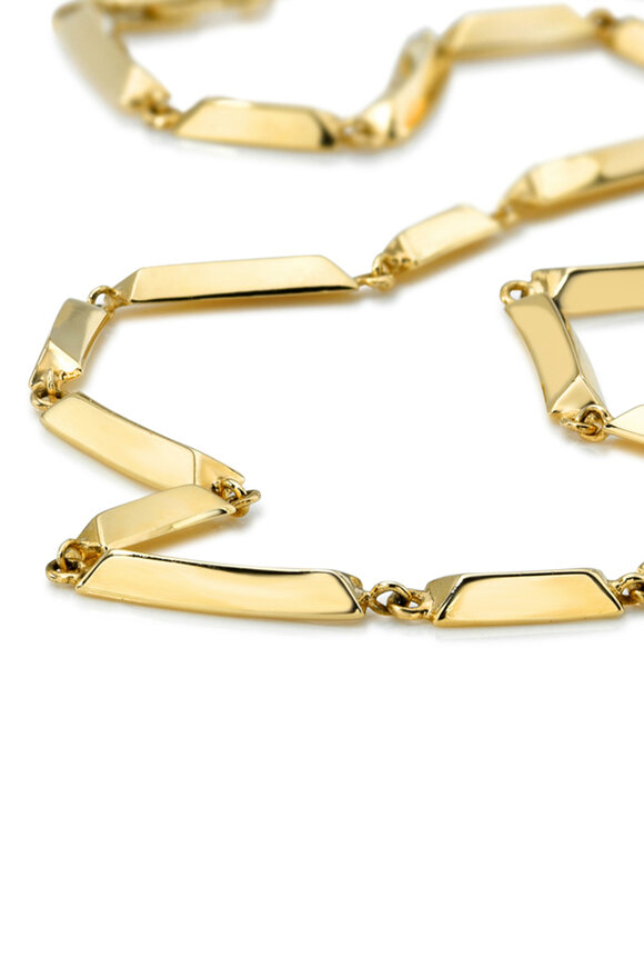 Dru - Yellow Gold Nugget Necklace