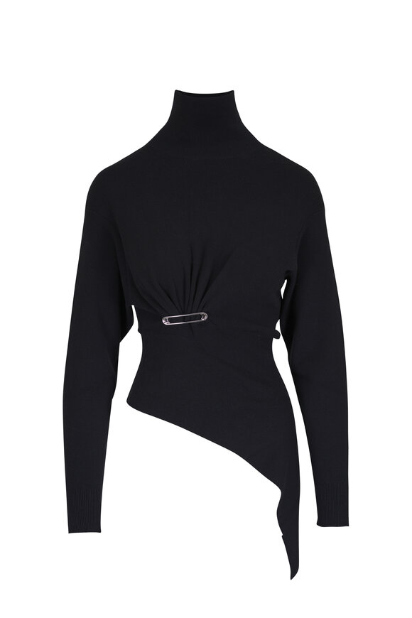 Lanvin Black Draped Sweater - view 1