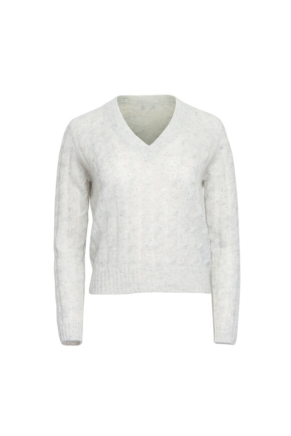 Brunello Cucinelli - Dazzling Net Open Knit Stitch Crewneck Sweater