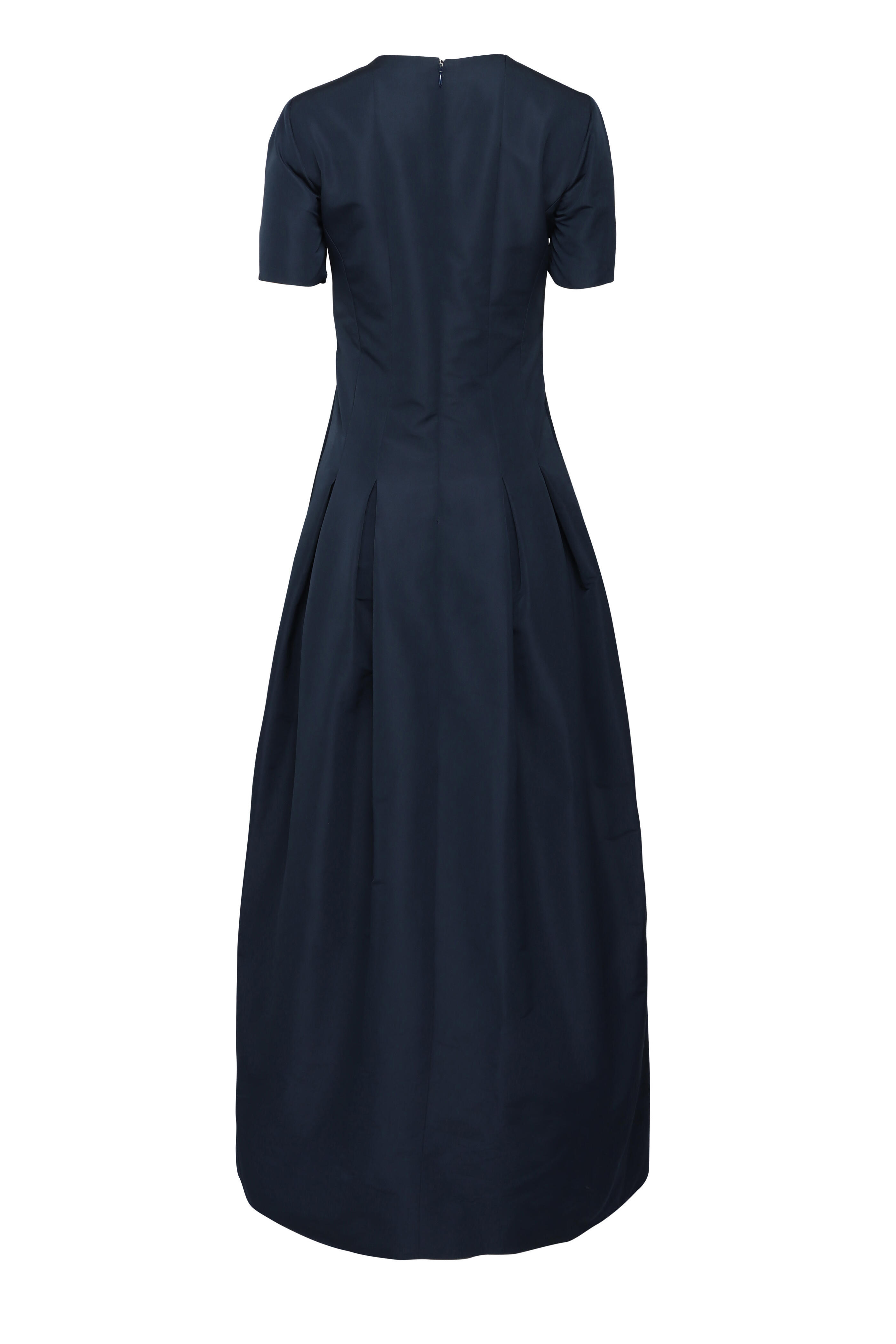 Oscar de la Renta - Navy Fern Sequin Embroidered Faille Gown