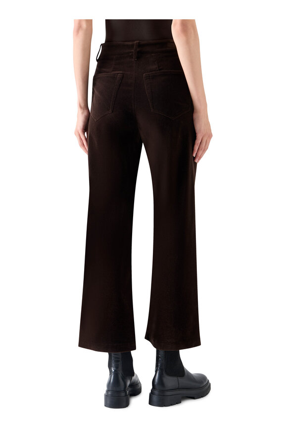 Akris Punto Caia Espresso High-Stretch Straight-Leg Crop Pant - view 4
