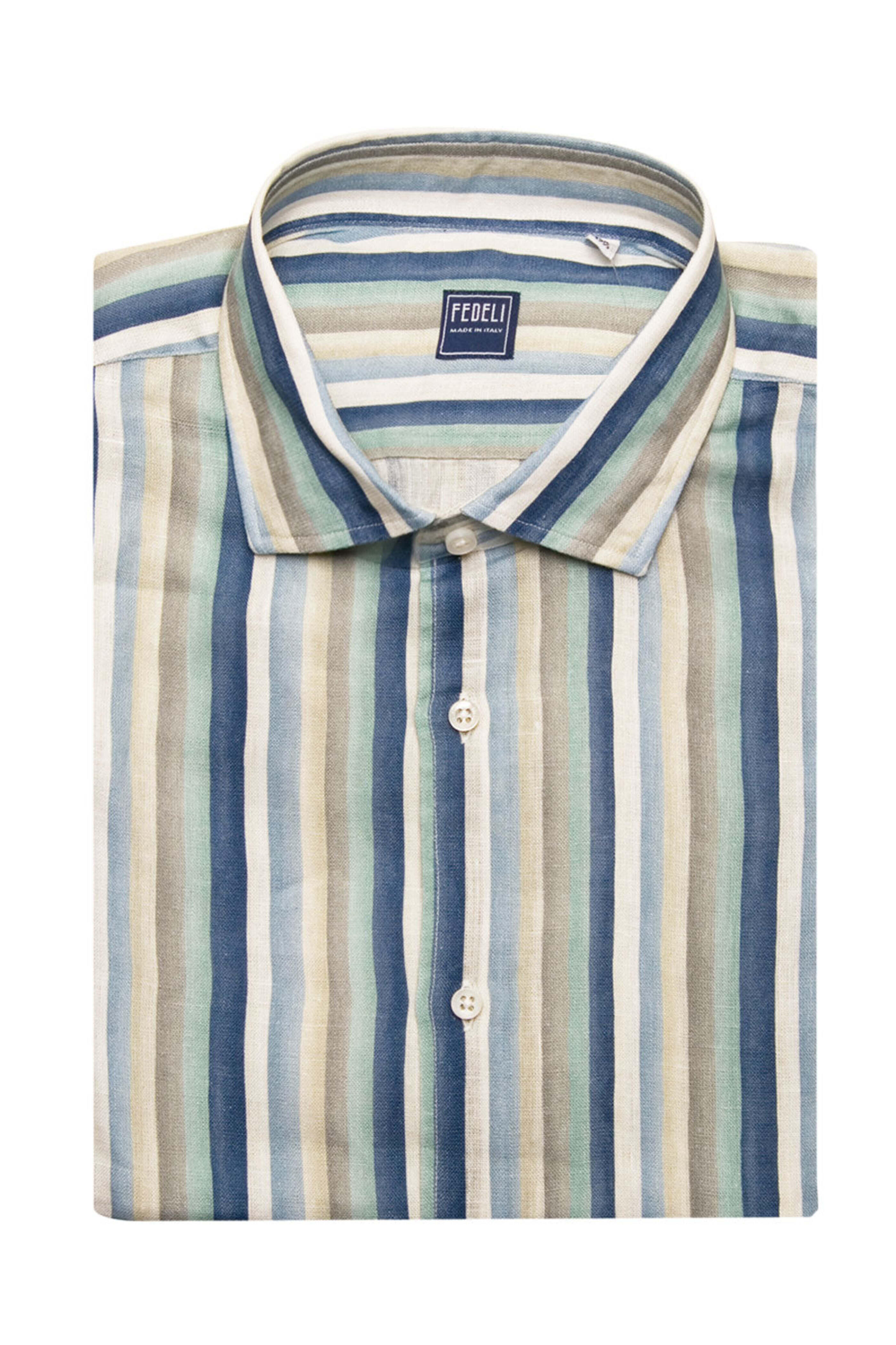 Fedeli - Blue Stripe Nick Dress Shirt