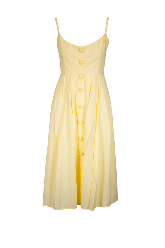 L'Agence Reanne Lemon Sorbet Midi Dress