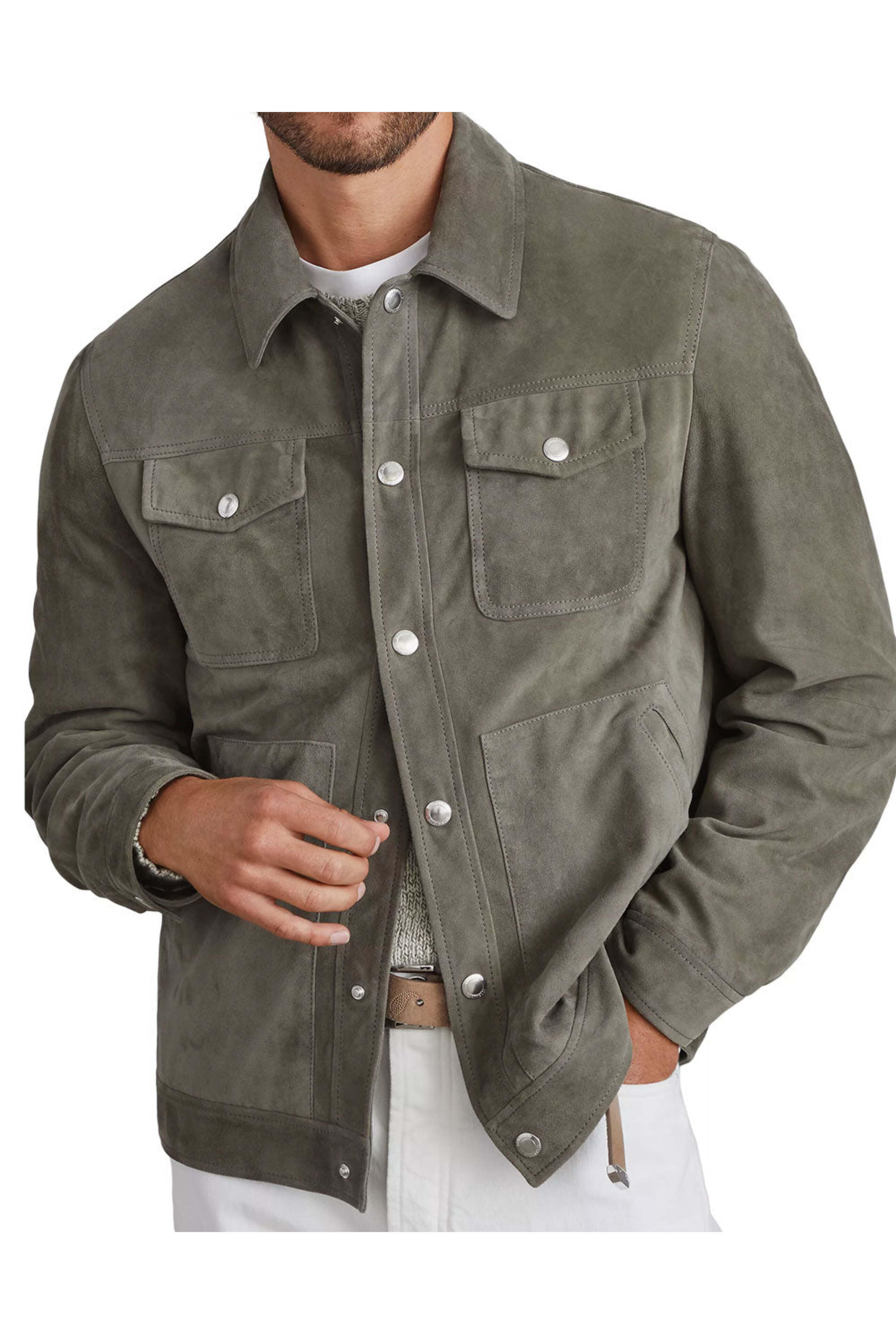 ☆関税込☆【BRUNELLO CUCINELLI】ベージュレザージャケット Brunello Cucinelli レザー シングルジャケット | ブラウン