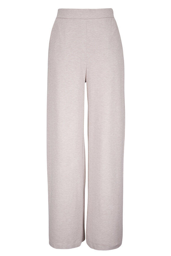 Majestic French Terry Ecru Wide Leg Pant - view 1