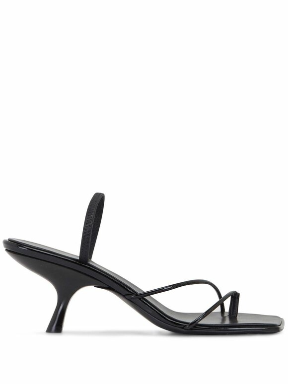 The Row - Rai Black Strappy Sandal, 65mm