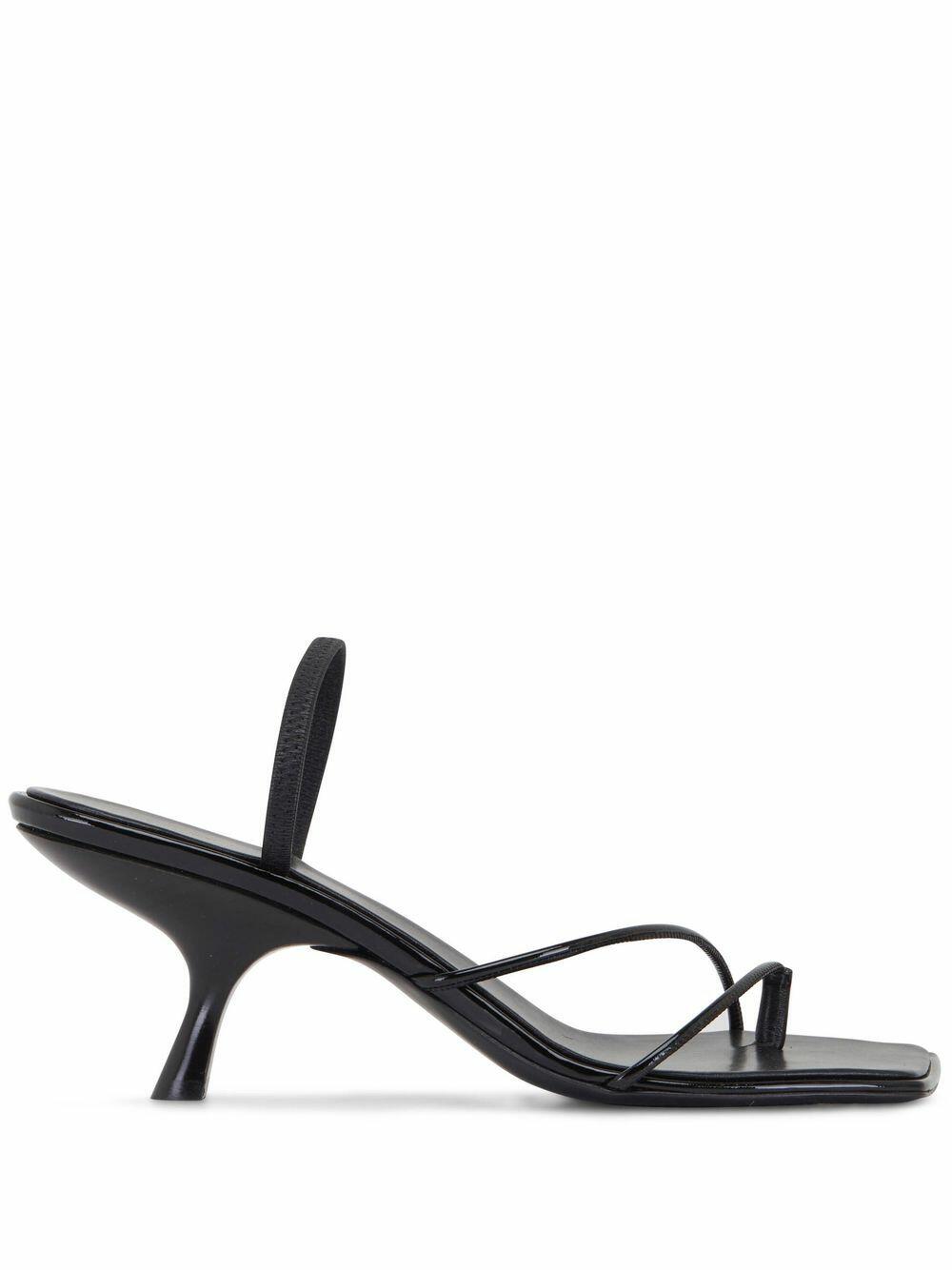 The Row Rai Black Strappy Sandal 65mm Mitchell Stores