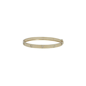 GARNI　Bangle Vintage 14KT Yellow Gold Garnet Bangle Bracelet – KFK, Inc.