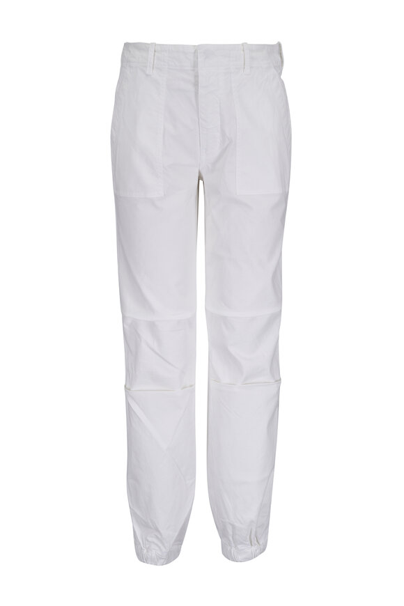 Nili Lotan White Stretch Cotton Utility Pant