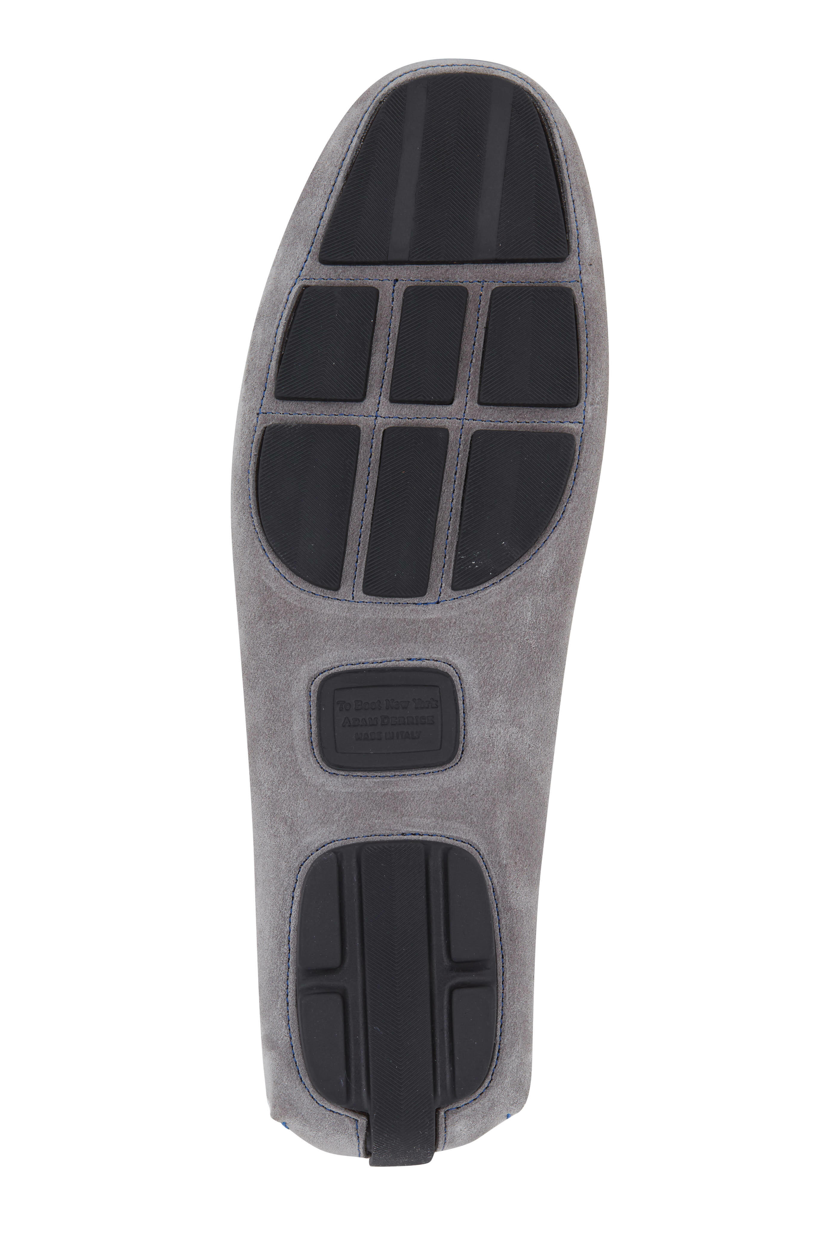 To Boot New York Gray Suede With Blue Stitching Driver NWOB Mens To Boot New York - Gray Suede With Blue Stitching Suede Driver main image 2