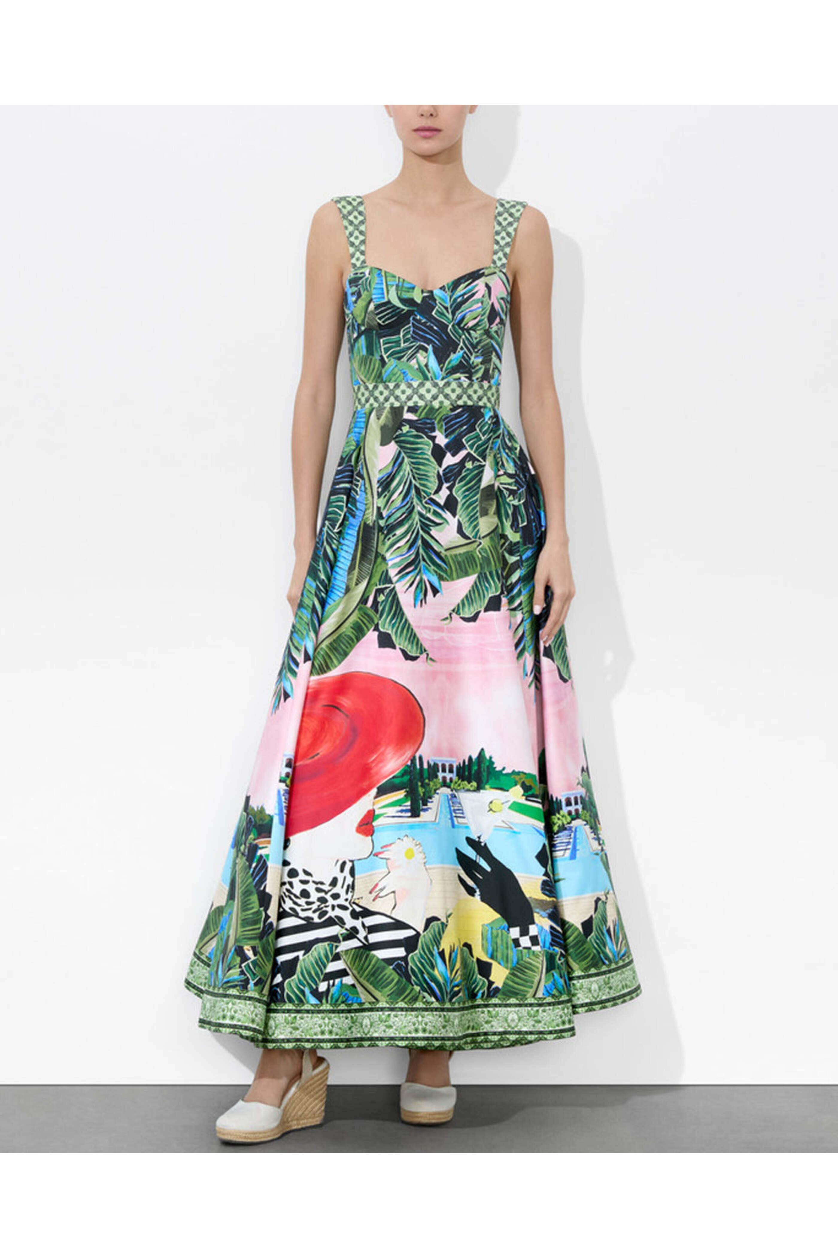 Alice & Olivia - Palm Beach Fia Fit and Flare Midi Dress