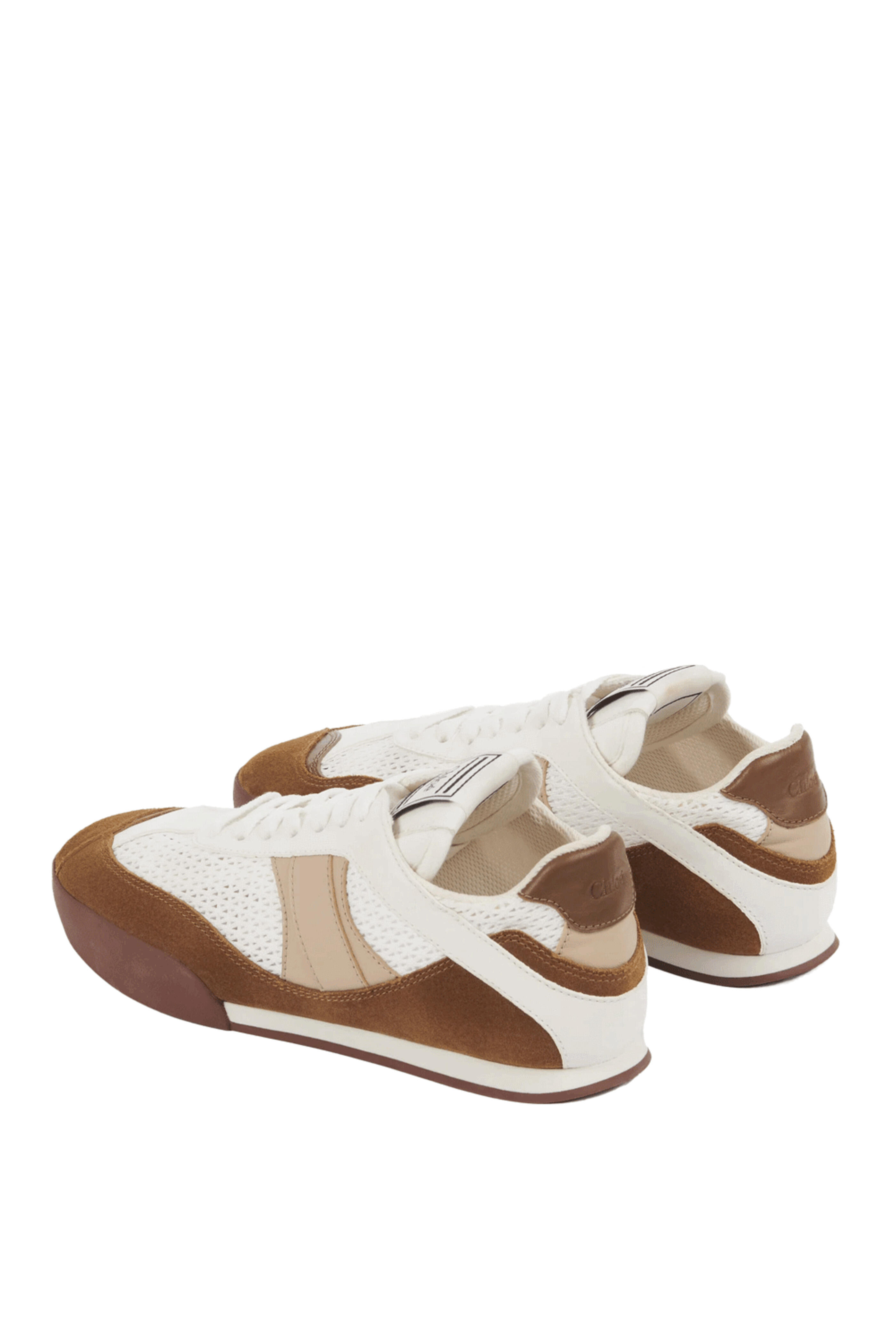 スニーカー CHLOE CHLOE KICK CHOCOLATE SNEAKERS IN SUEDE CHLOÉ Kick suede, mesh and leather sneakers | NET-A-PORTER
