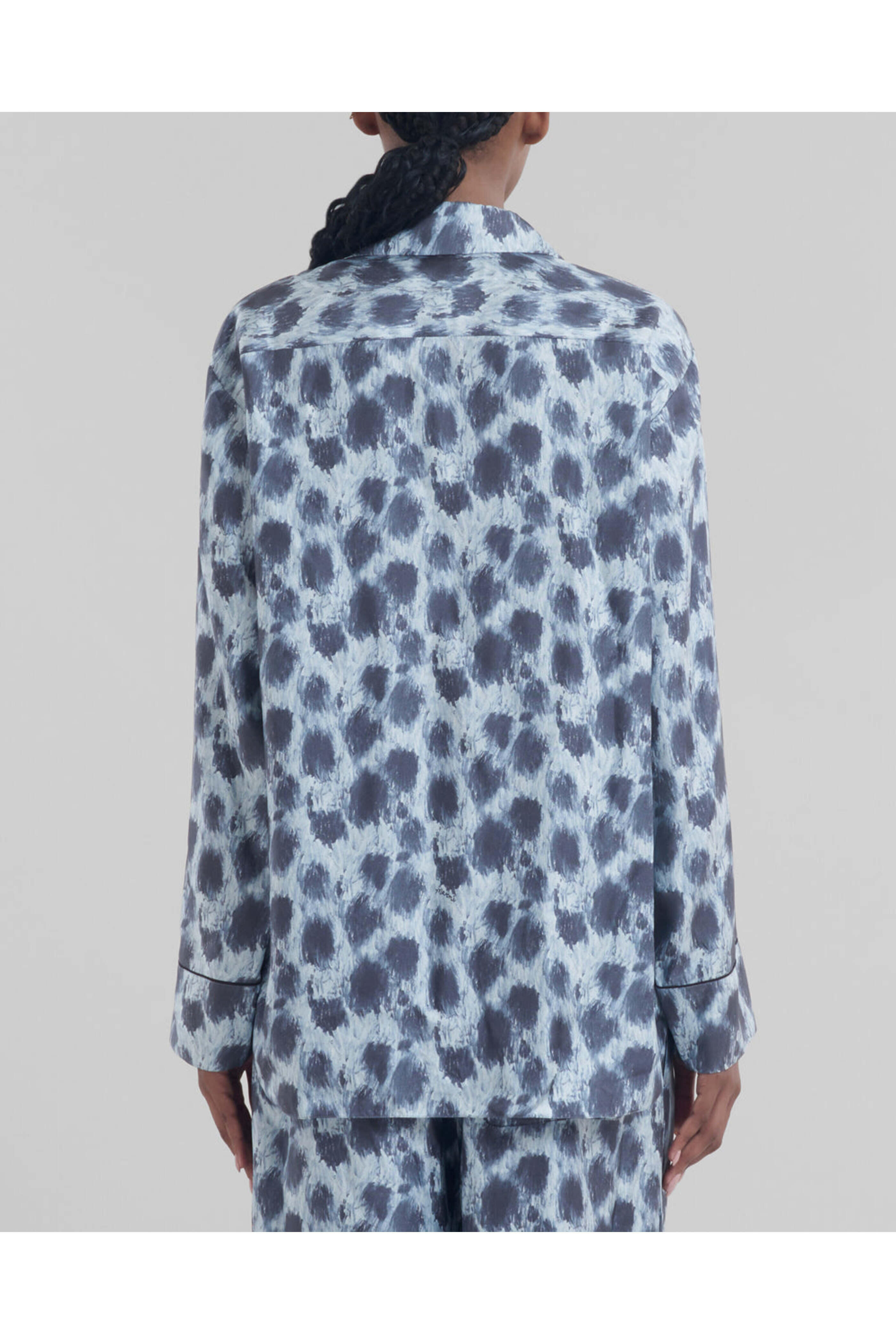 marni 柄シャツ Marni - Antique Silver Crayon Leopard Button Up Shirt