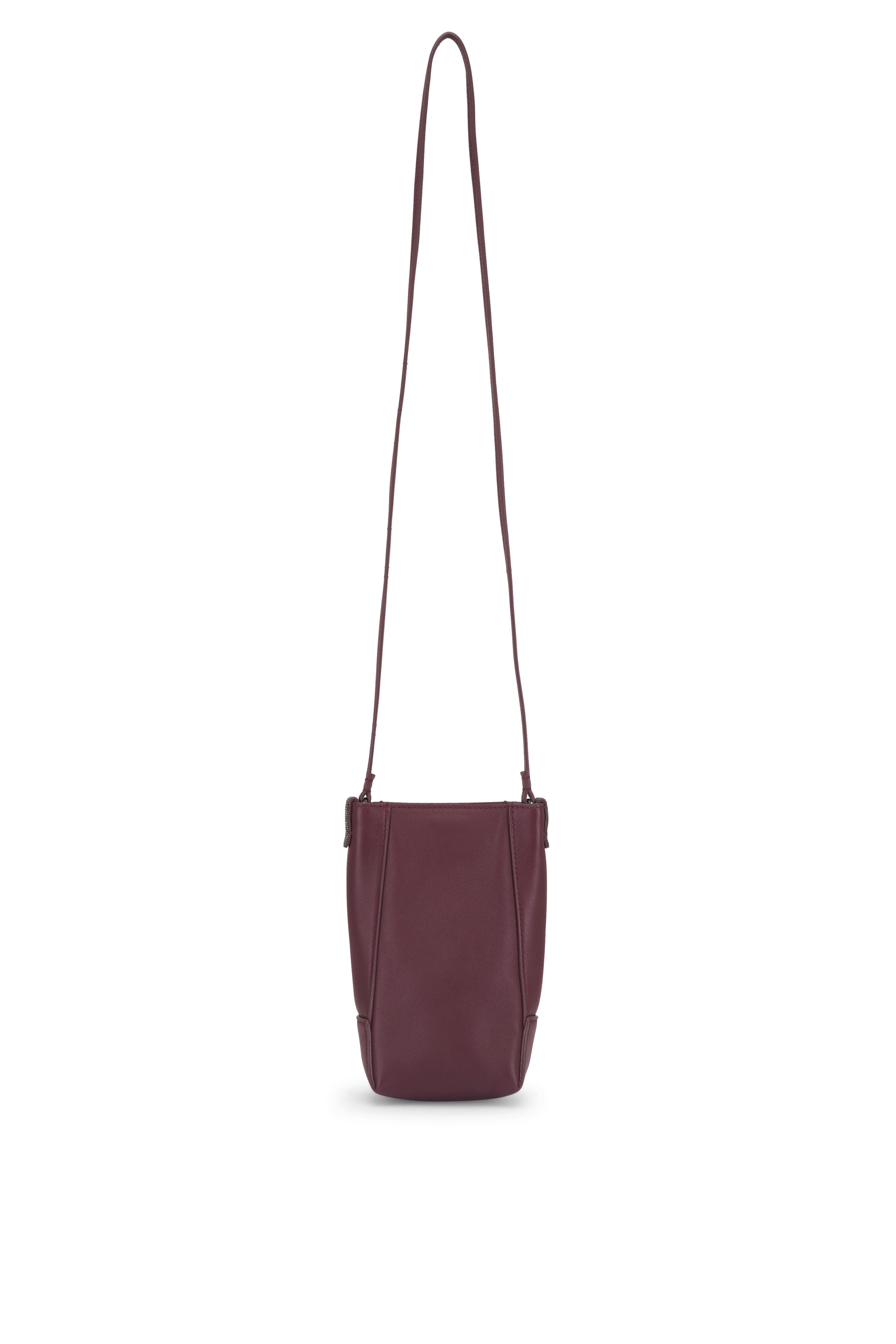 Brunello Cucinelli - Duo Ruby Leather Phone Case Holder - view 2