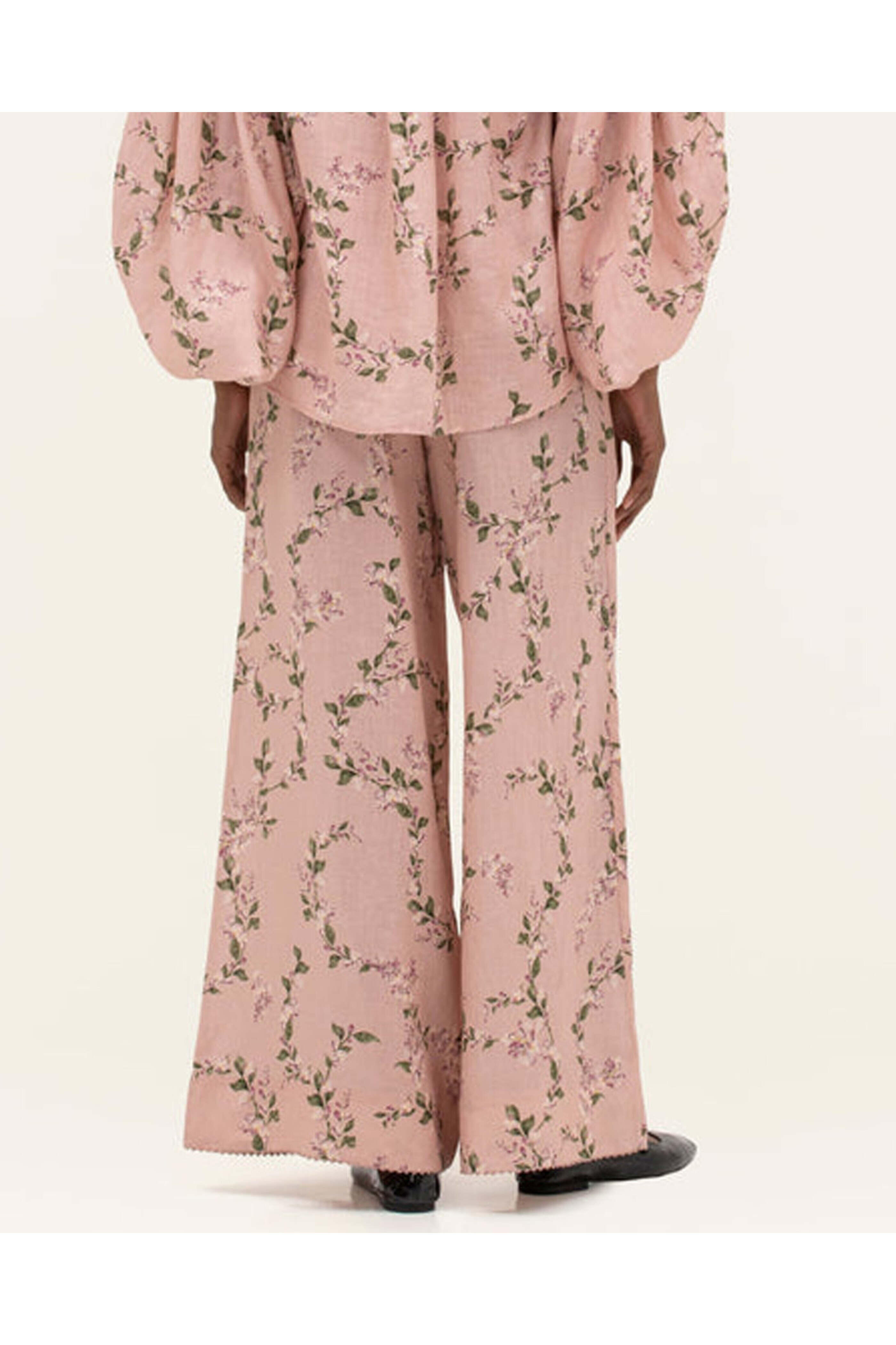 Agua By Agua Bendita - Pink Floral Catania Wisteria Pant