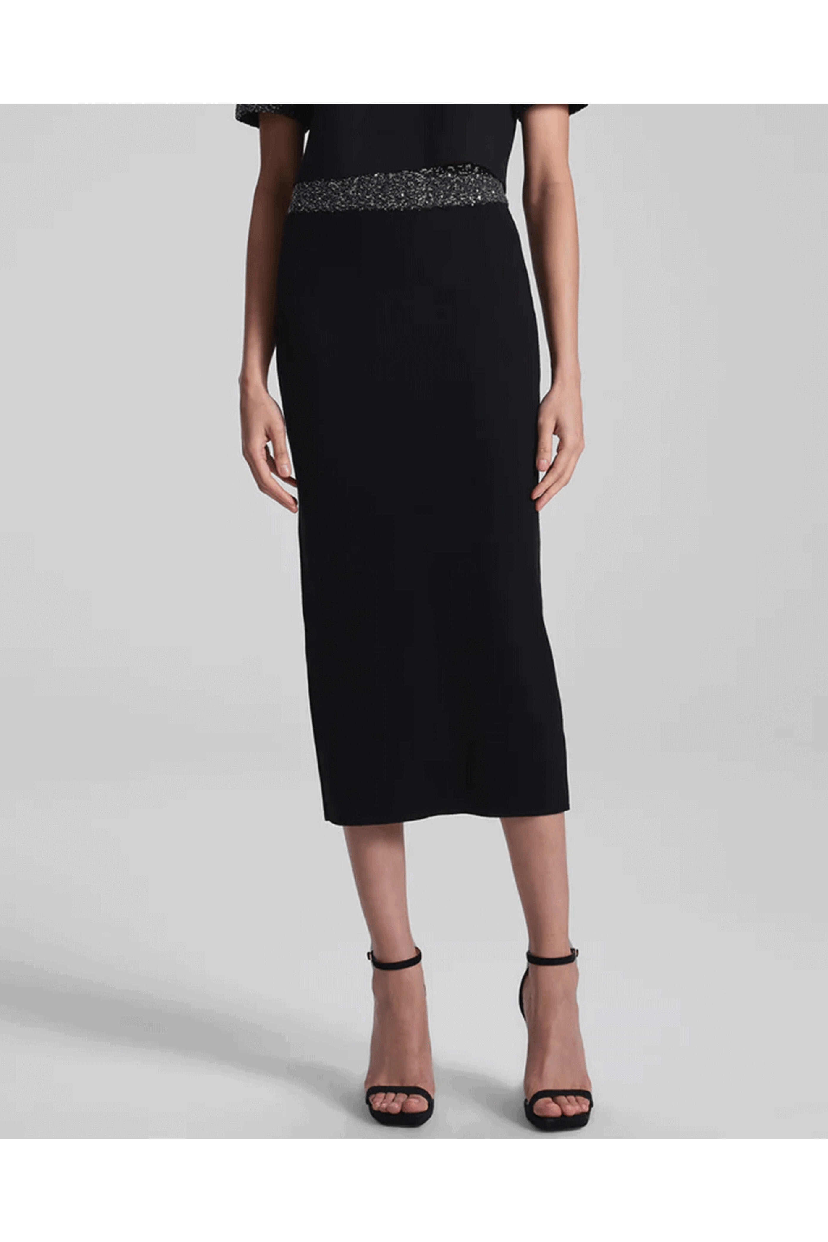 A.L.C. - Black & Silver Jane Skirt
