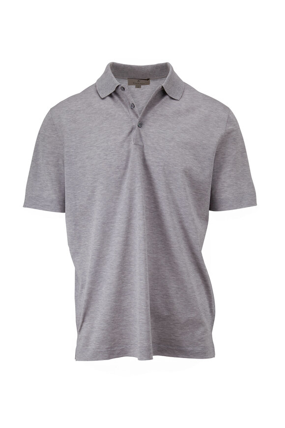 Canali - Light Gray Piqué Polo