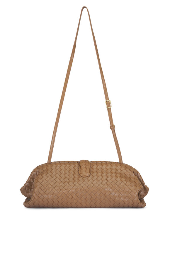 Bottega Veneta Lauren 1979 Dark Caramel Woven Leather Clutch - view 3