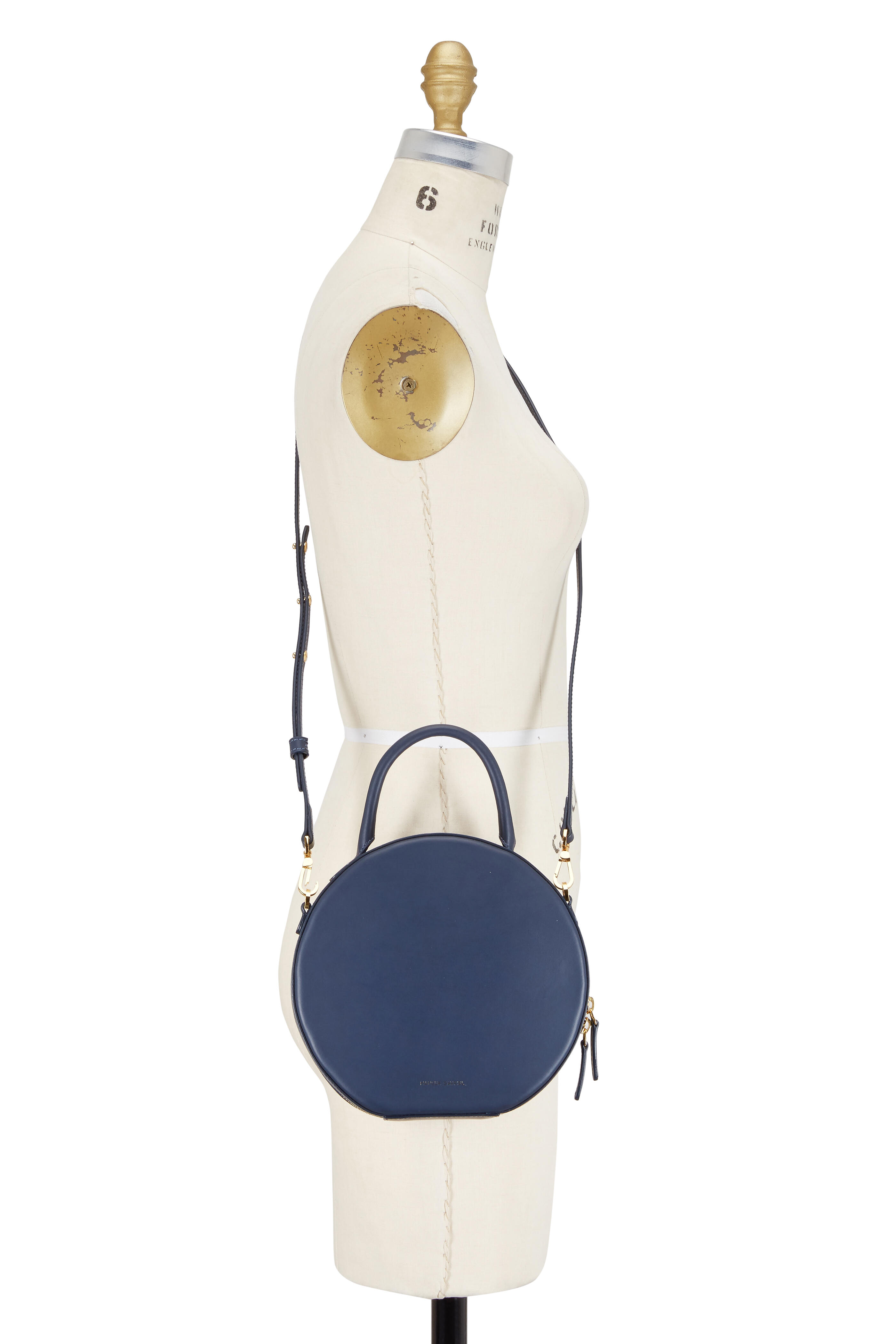 Mansur Gavriel - Navy Blue Leather Circle Crossbody