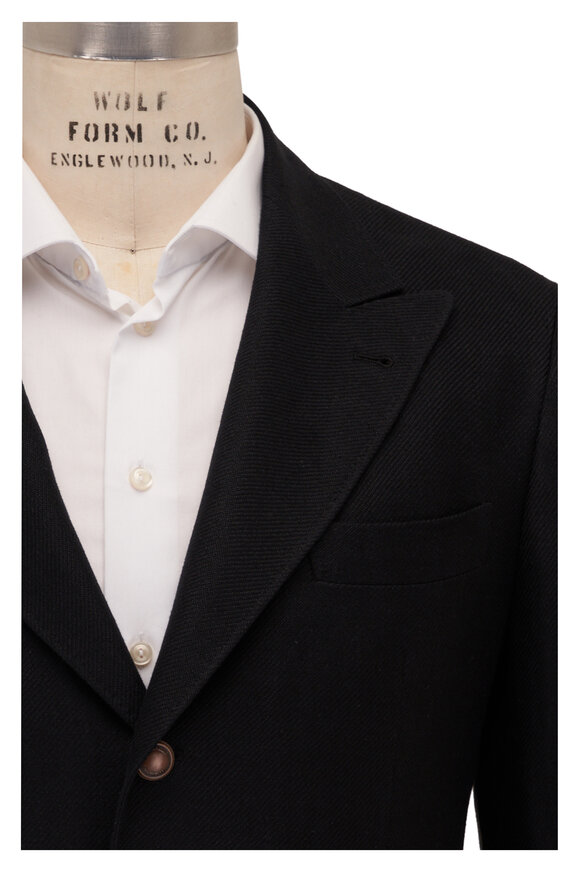 Brunello Cucinelli - Black Linen, Wool & Silk Blazer 