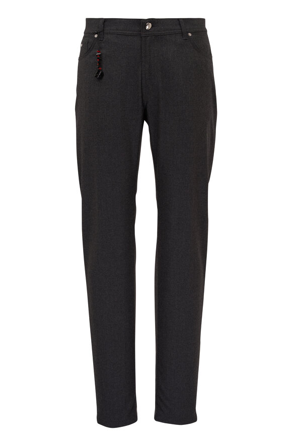 Marco Pescarolo Dark Gray Stretch Cashmere Five Pocket Pant 