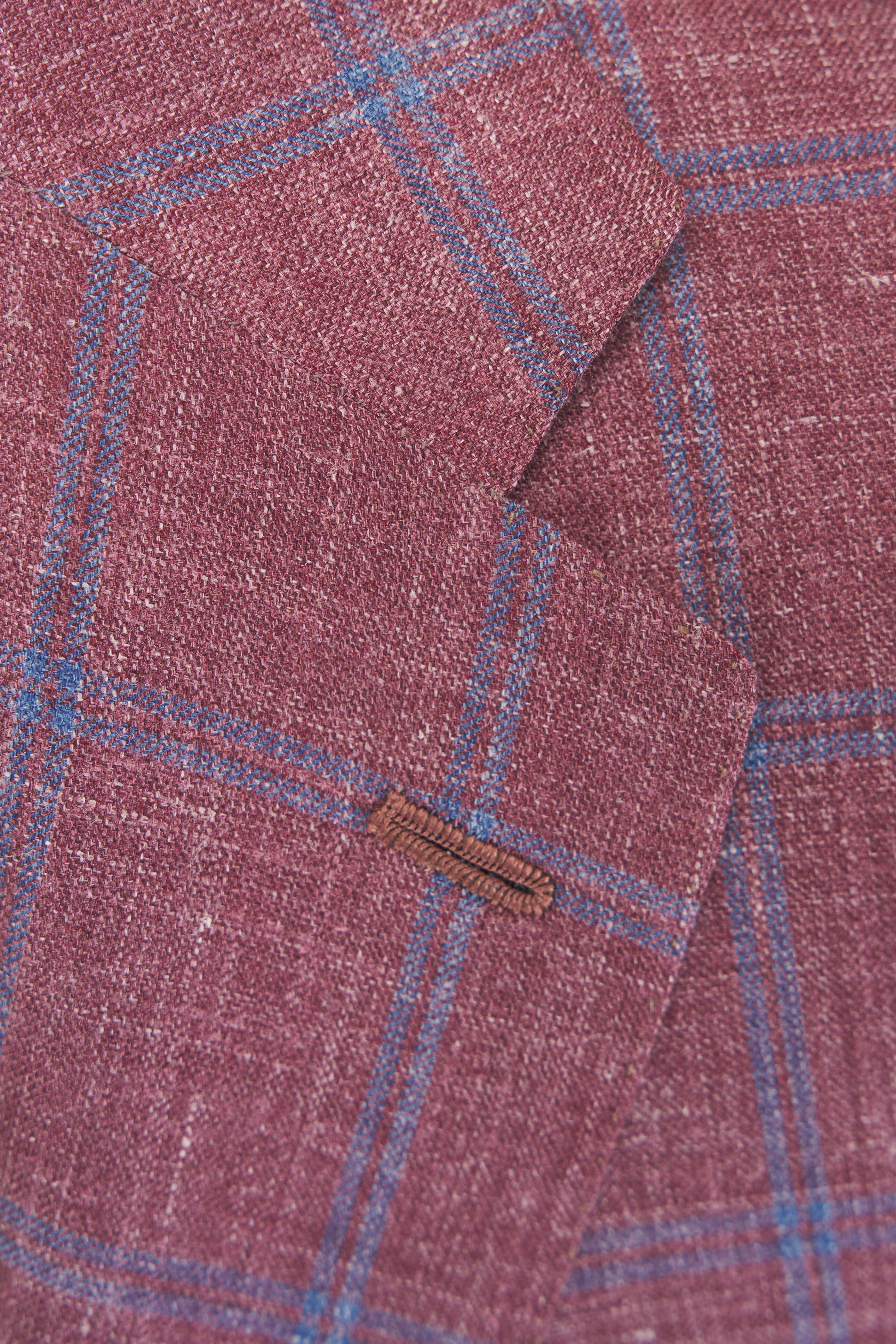 Kiton - Raspberry Cashmere, Silk, & Linen Sportcoat - view 3