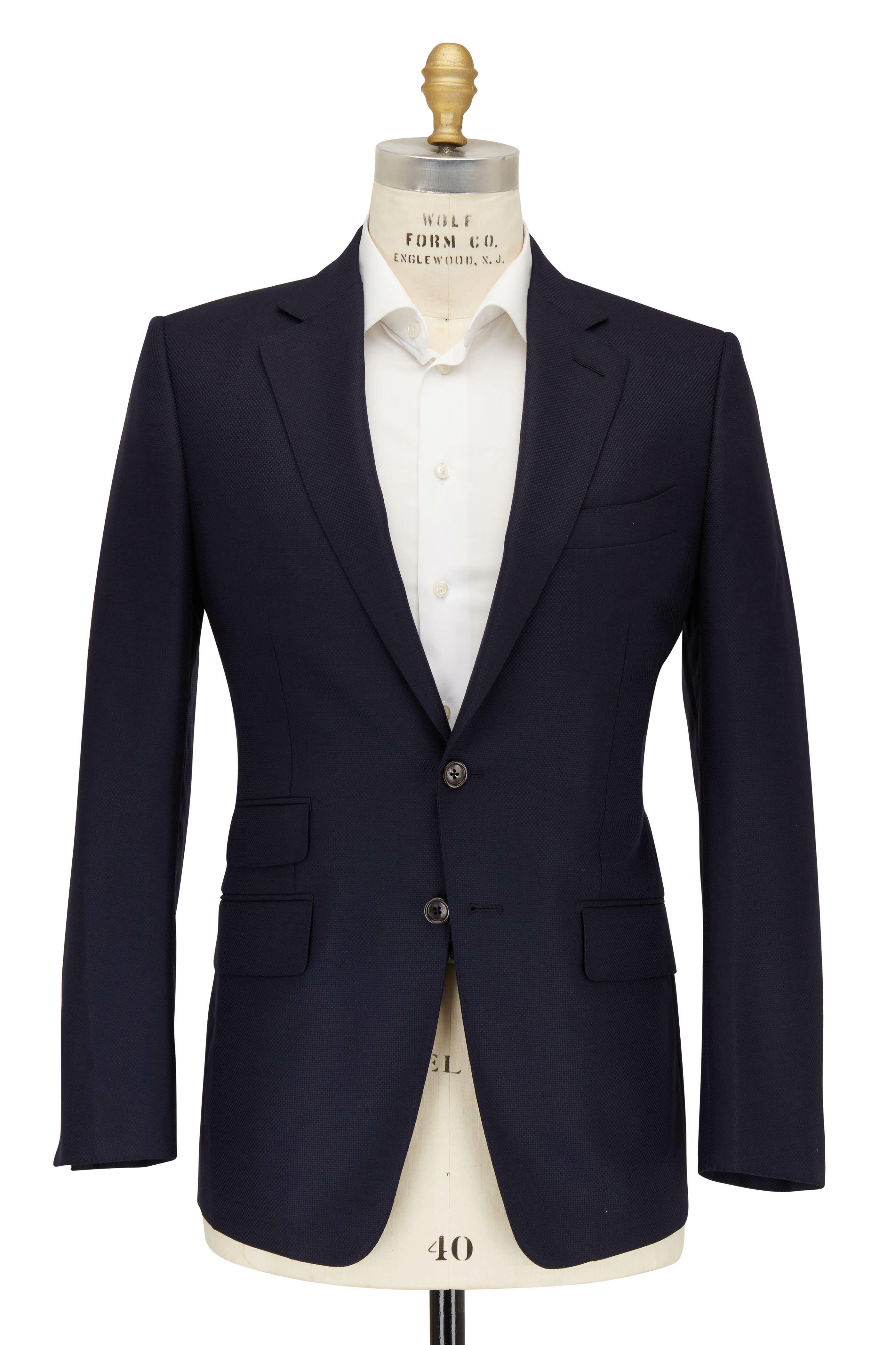 Tom Ford - Navy Hopsack Wool & Mohair Sportcoat