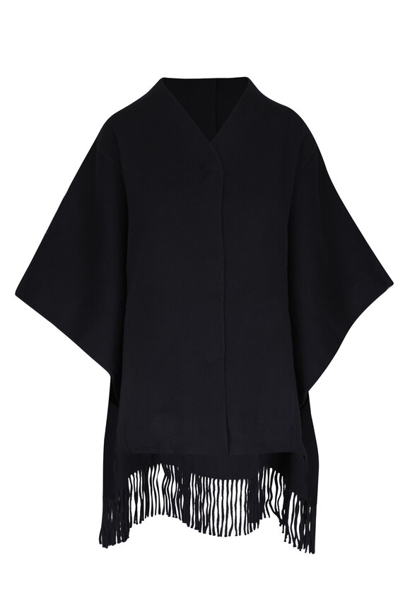 【極美 国内正規】SAINT LAURENT PARIS P Coat ブラック Saint Laurent - Black Wool Floor-Length Coat | Mitchell Stores