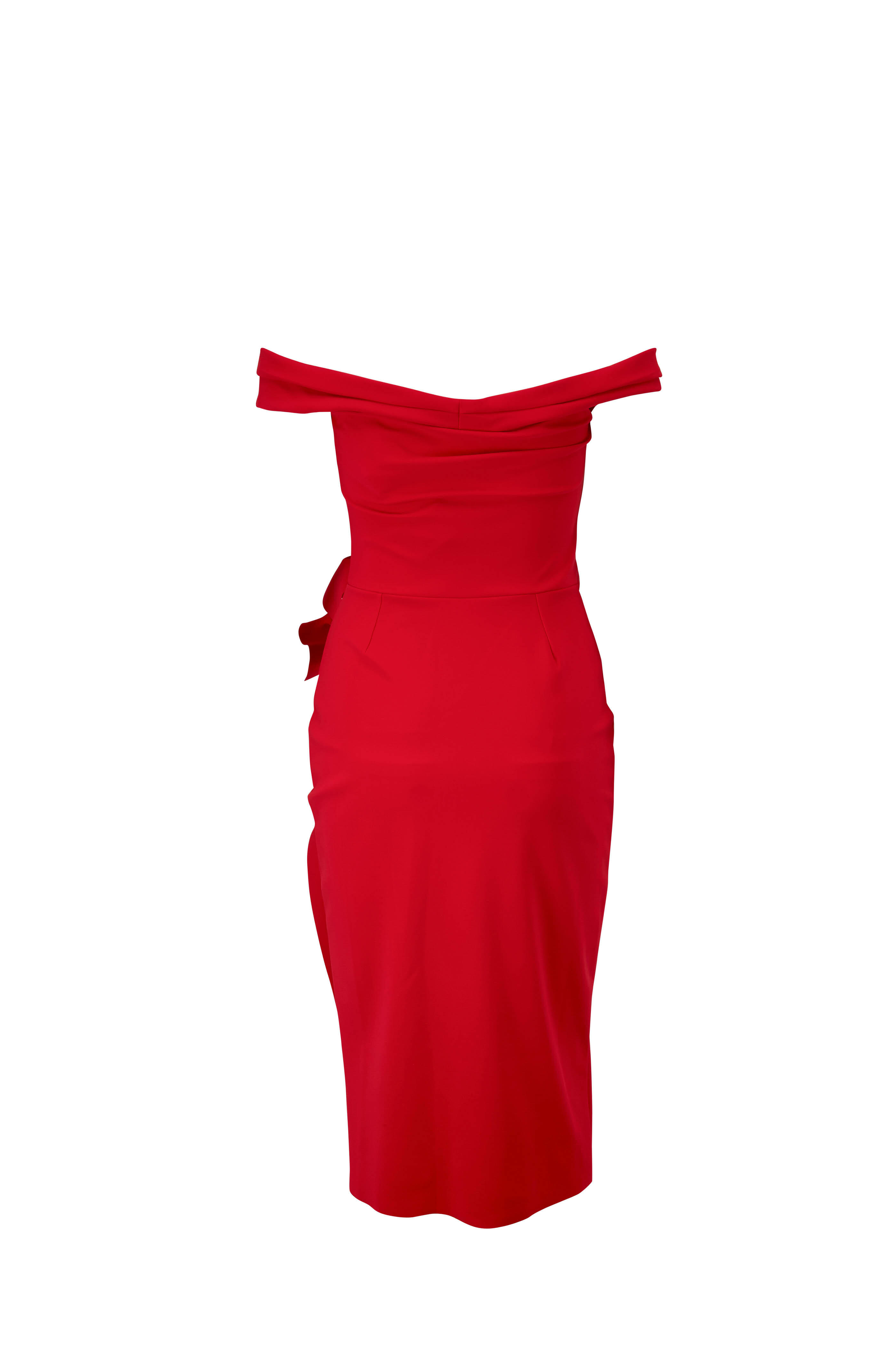 Chiara Boni La Petite Robe - Radoslava Red Off-The-Shoulder