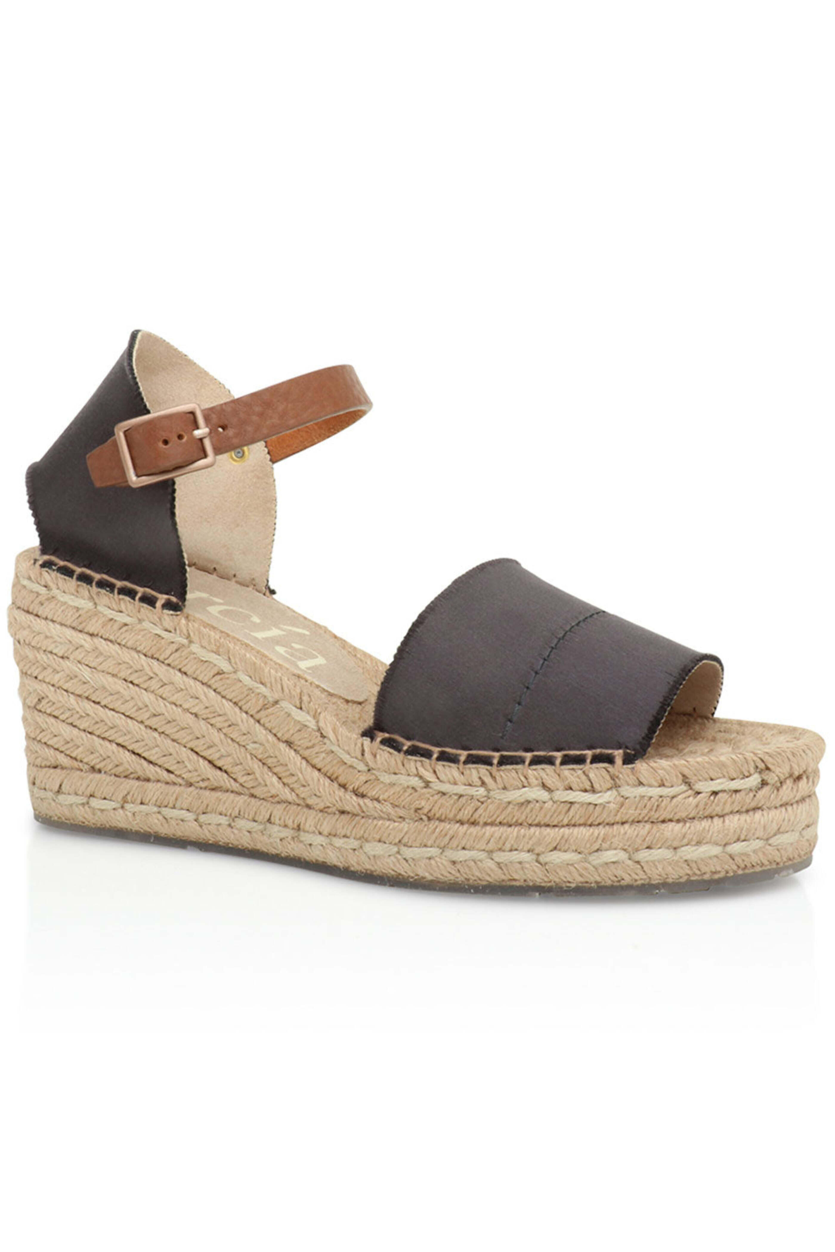 Pedro Garcia - Oriel Espadrille Wedge in Off Black