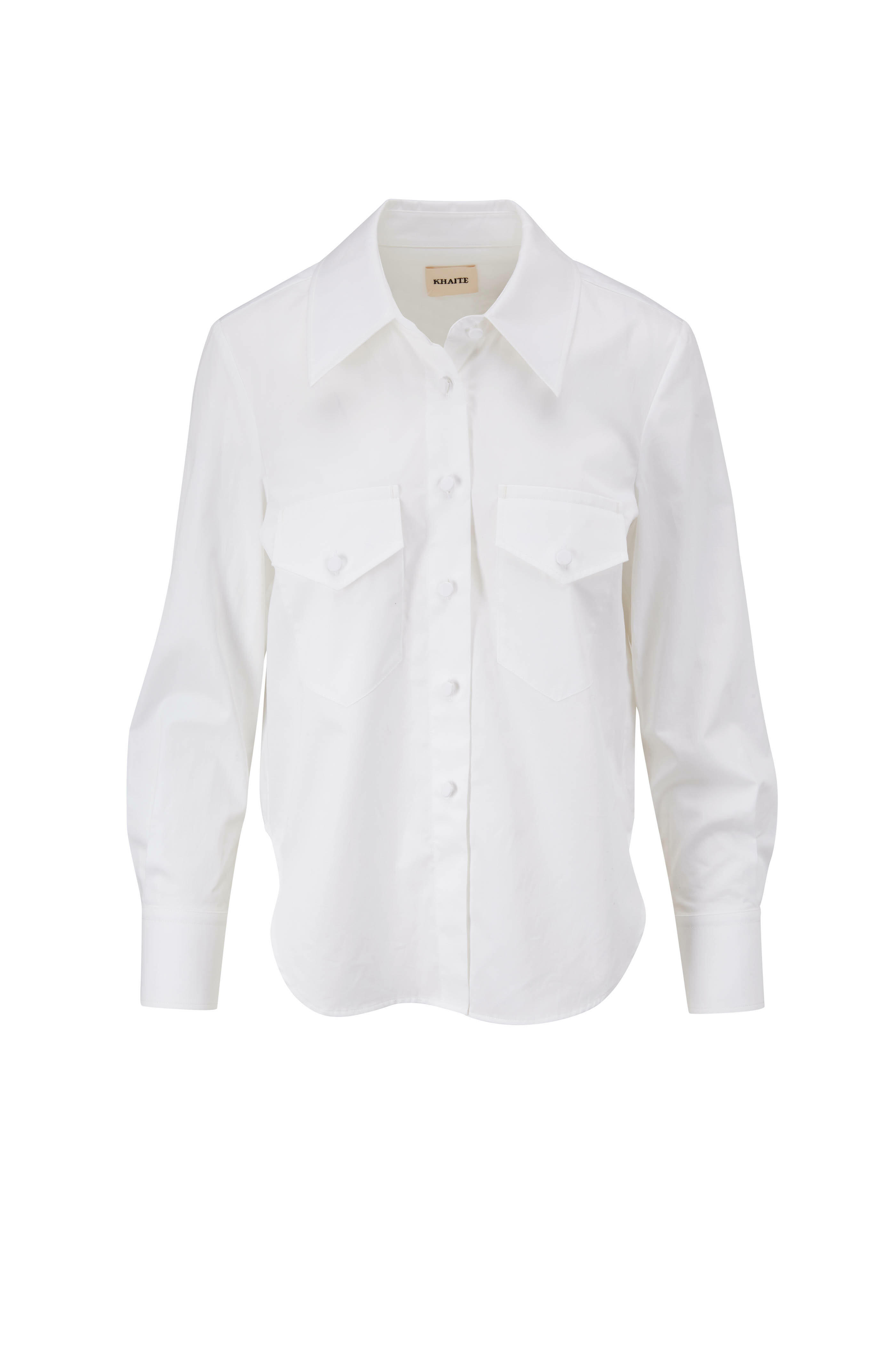 Khaite - Jackie White Poplin Blouse