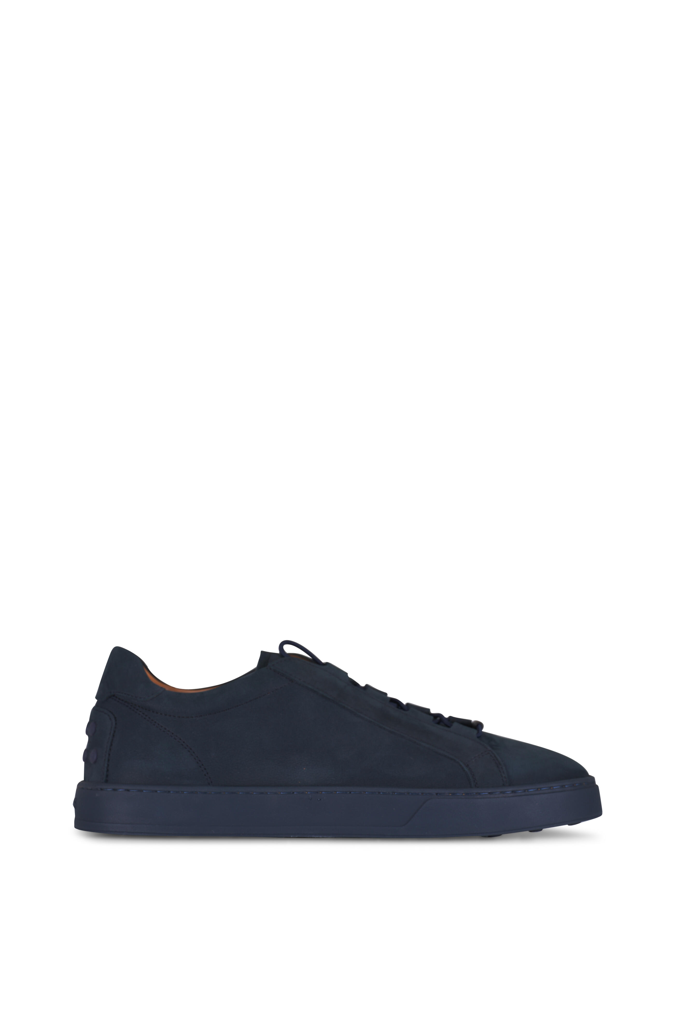 Tod's - Navy Blue Suede Low Top Sneaker