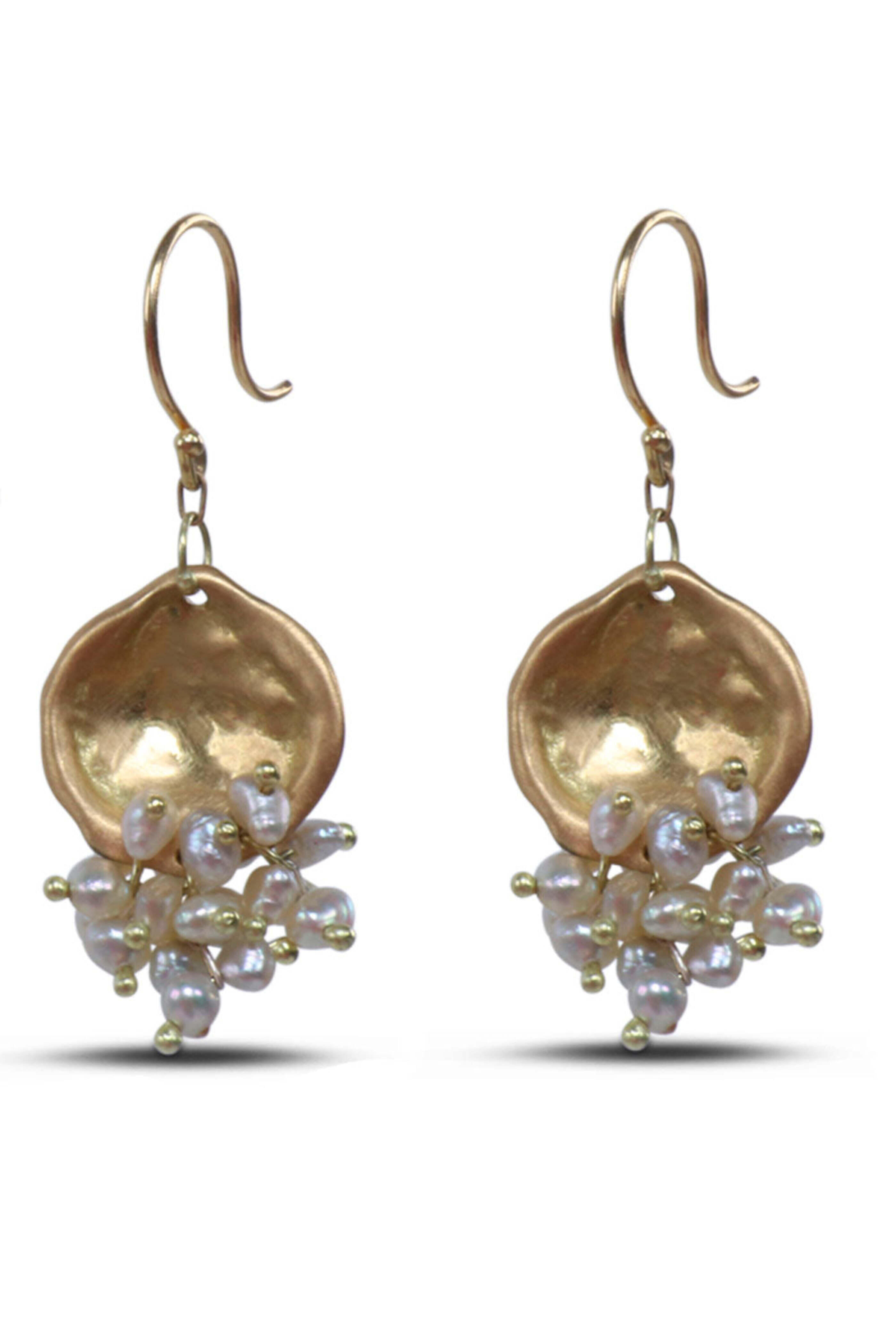 Ten Thousand Things - Gold Pearl Cluster Earrings