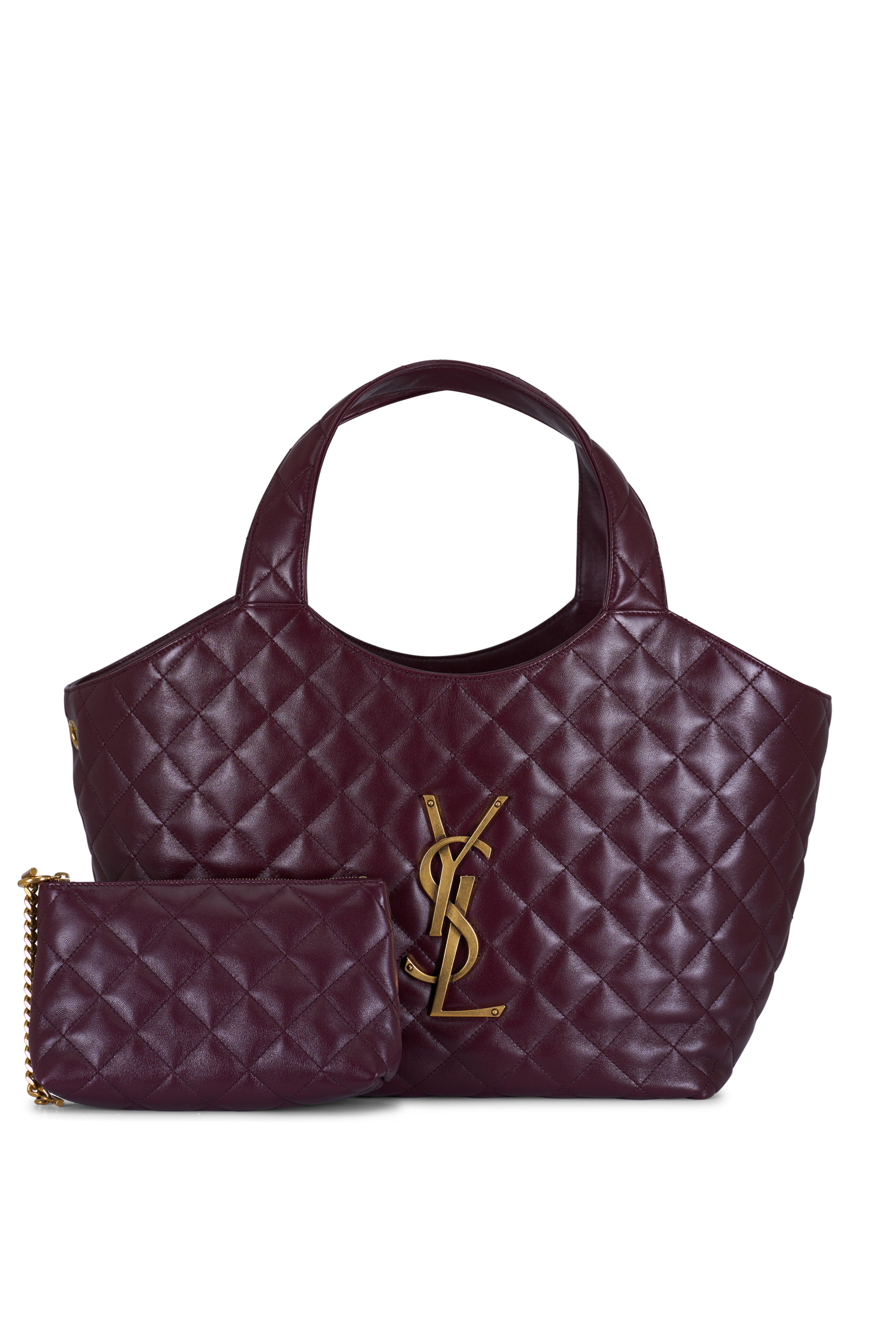 Saint Laurent - Medium Icare Rouge Quilted Leather Shopping Tote