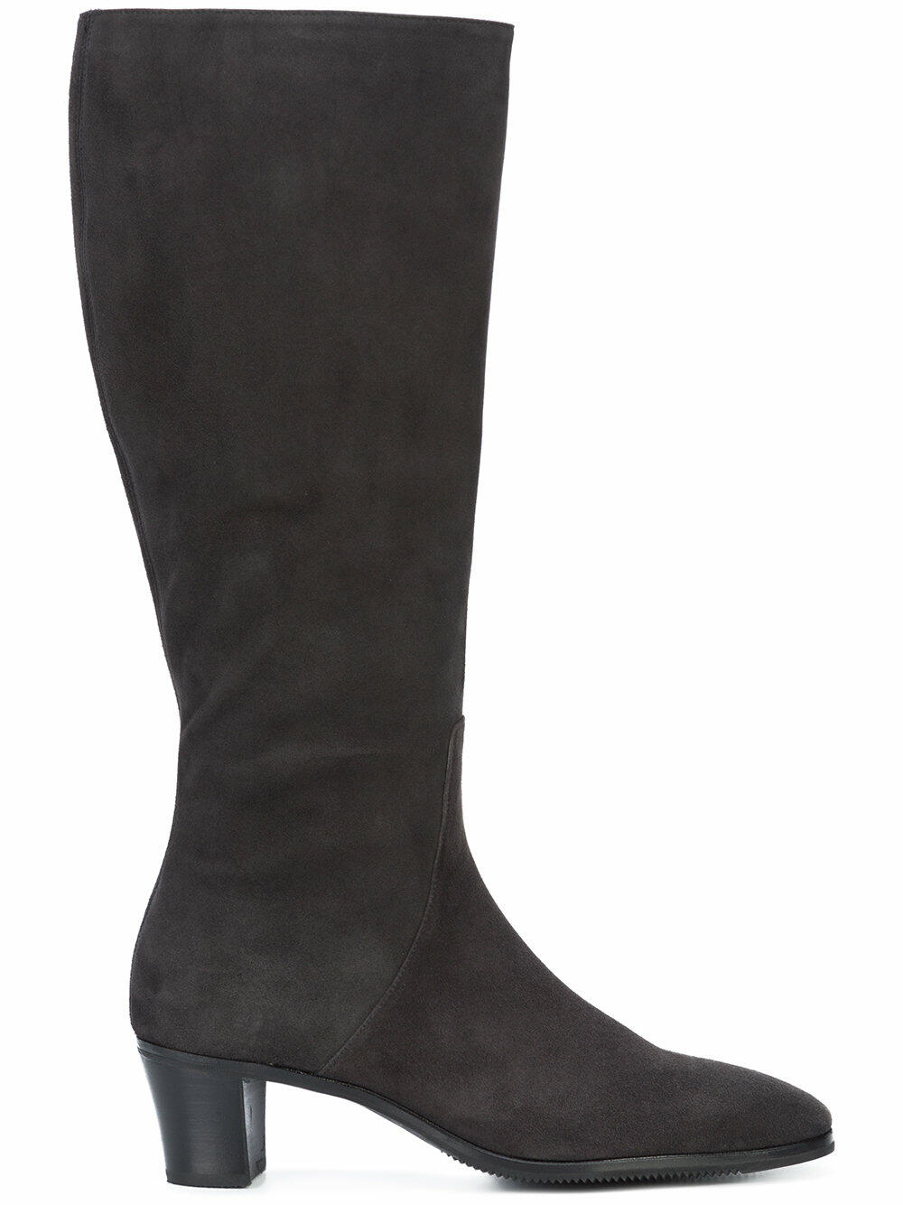 Gravati - Charcoal Gray Suede Tall Boot, 50mm