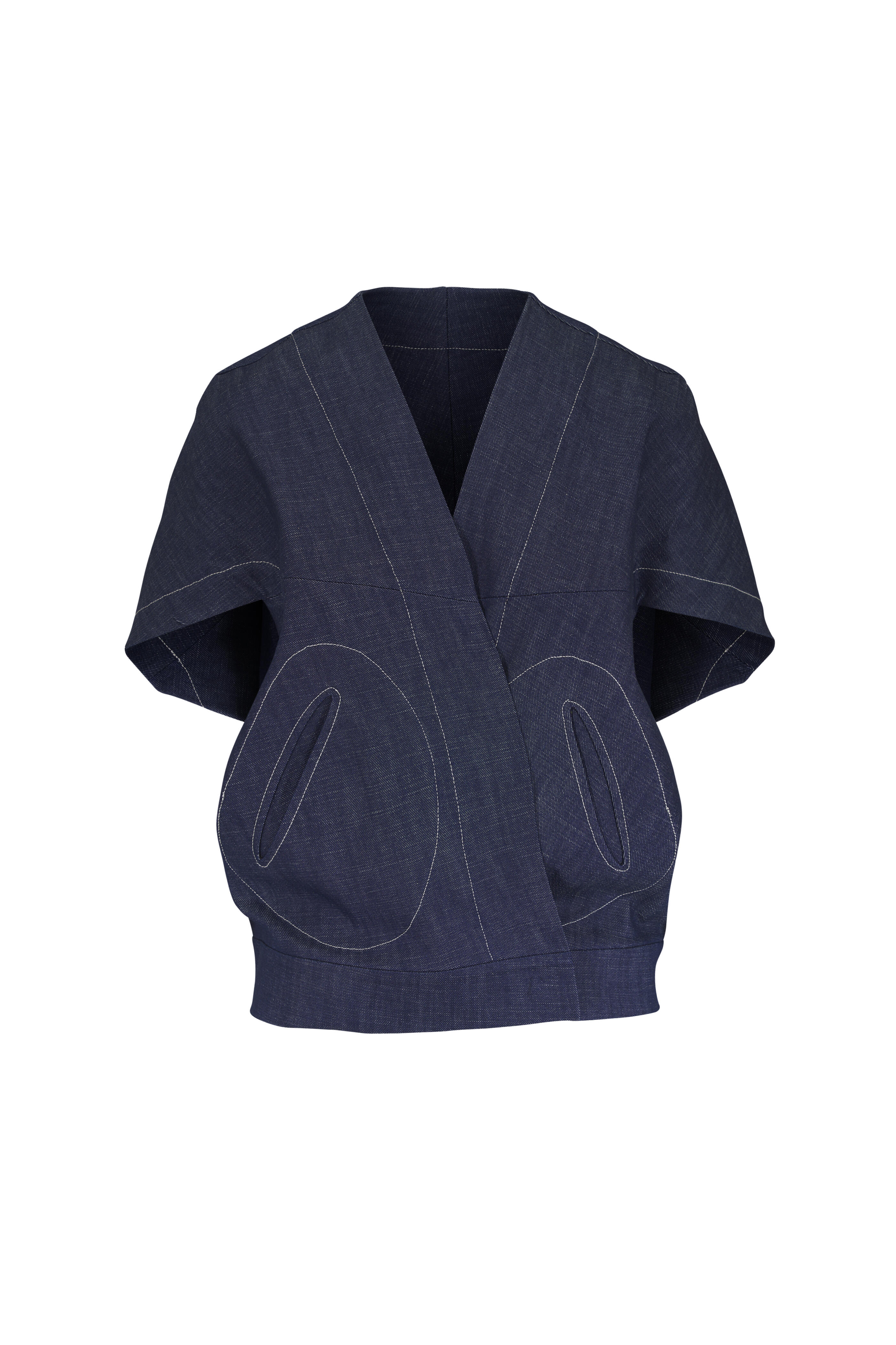Zero + Maria Cornejo - Hex Indigo Eco Denim Shrug