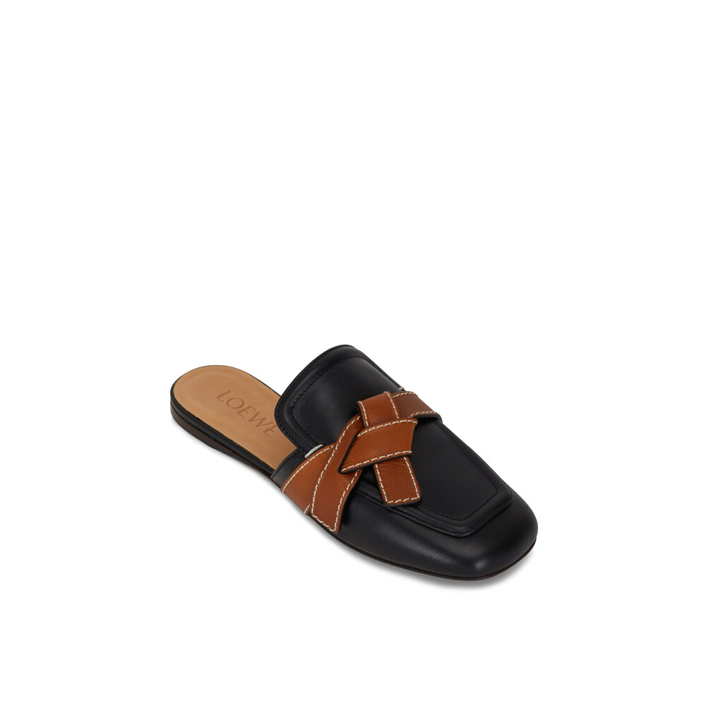 Loewe Gate Black Tan Leather Mule Mitchell Stores