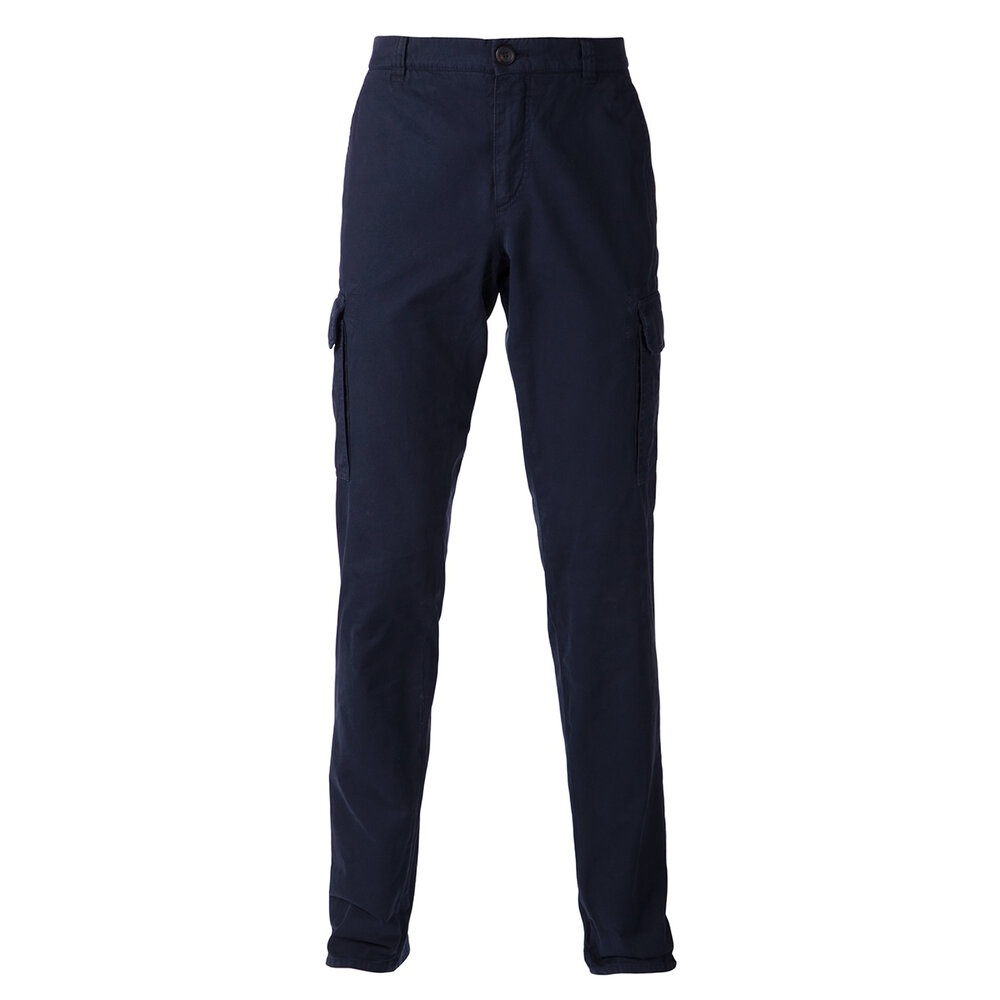 Brunello Cucinelli - Navy Blue Cotton Cargo Slim Fit Pant