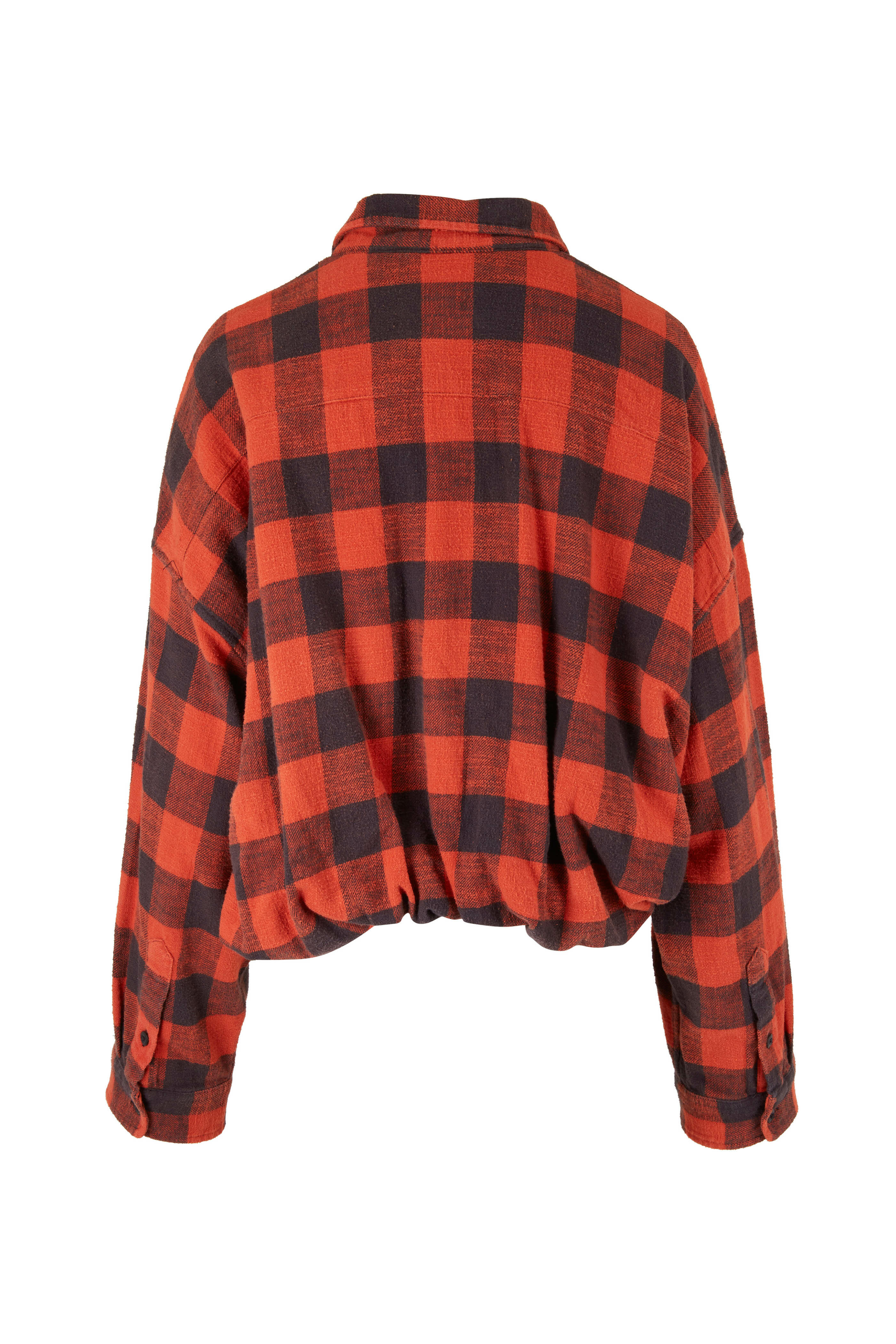 R13 Red Buffalo Check Gathered Hem Workshirt Mitchell Stores