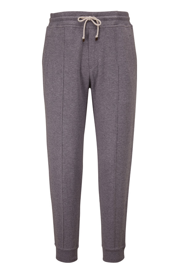 Brunello Cucinelli Gray Stretch Cotton Jogger