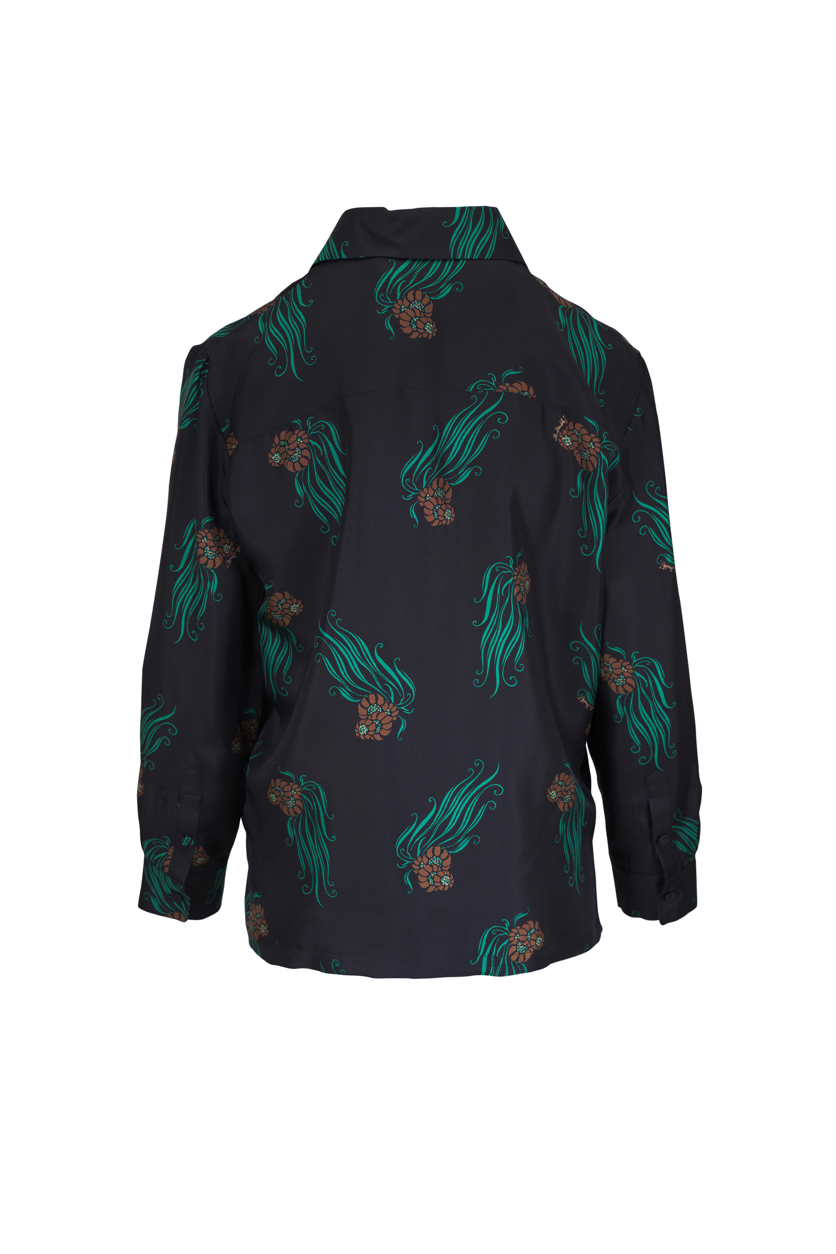 La DoubleJ - Lumiera Black Silk Twill Boy Shirt