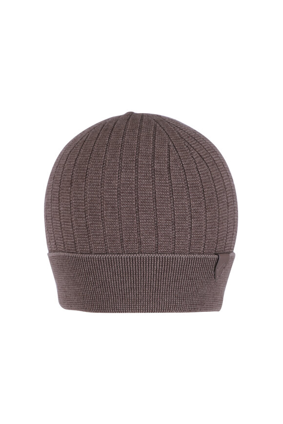 Brioni Brown Wool & Cashmere Beanie