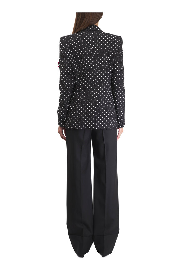 Valentino Black & White Polka Dot Print Blazer - view 3