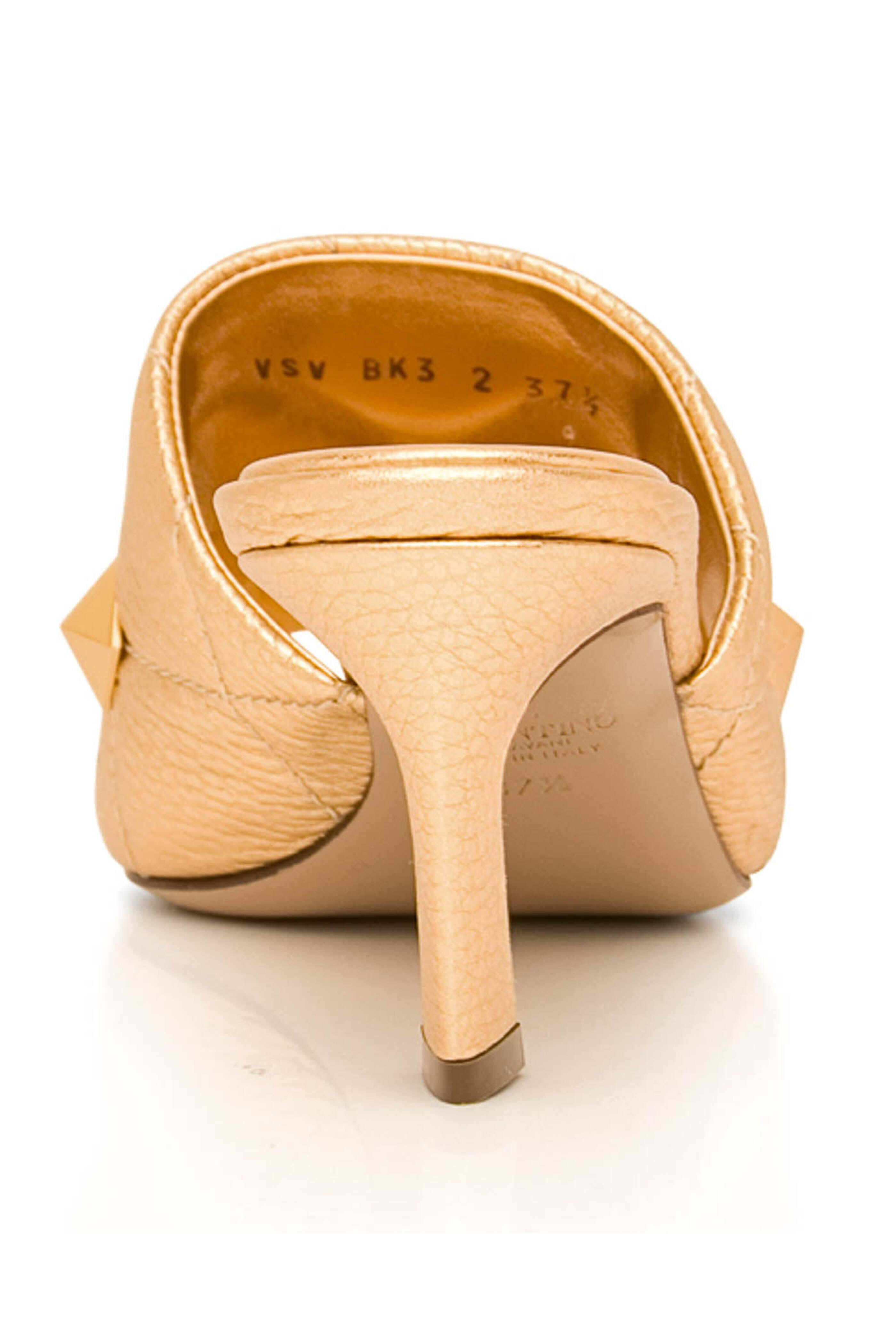 Valentino Garavani - Roman Stud Slide Sandal in Antique Brass