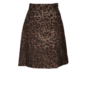 Dolce & Gabbana - Leopard Print Wool Pencil Skirt