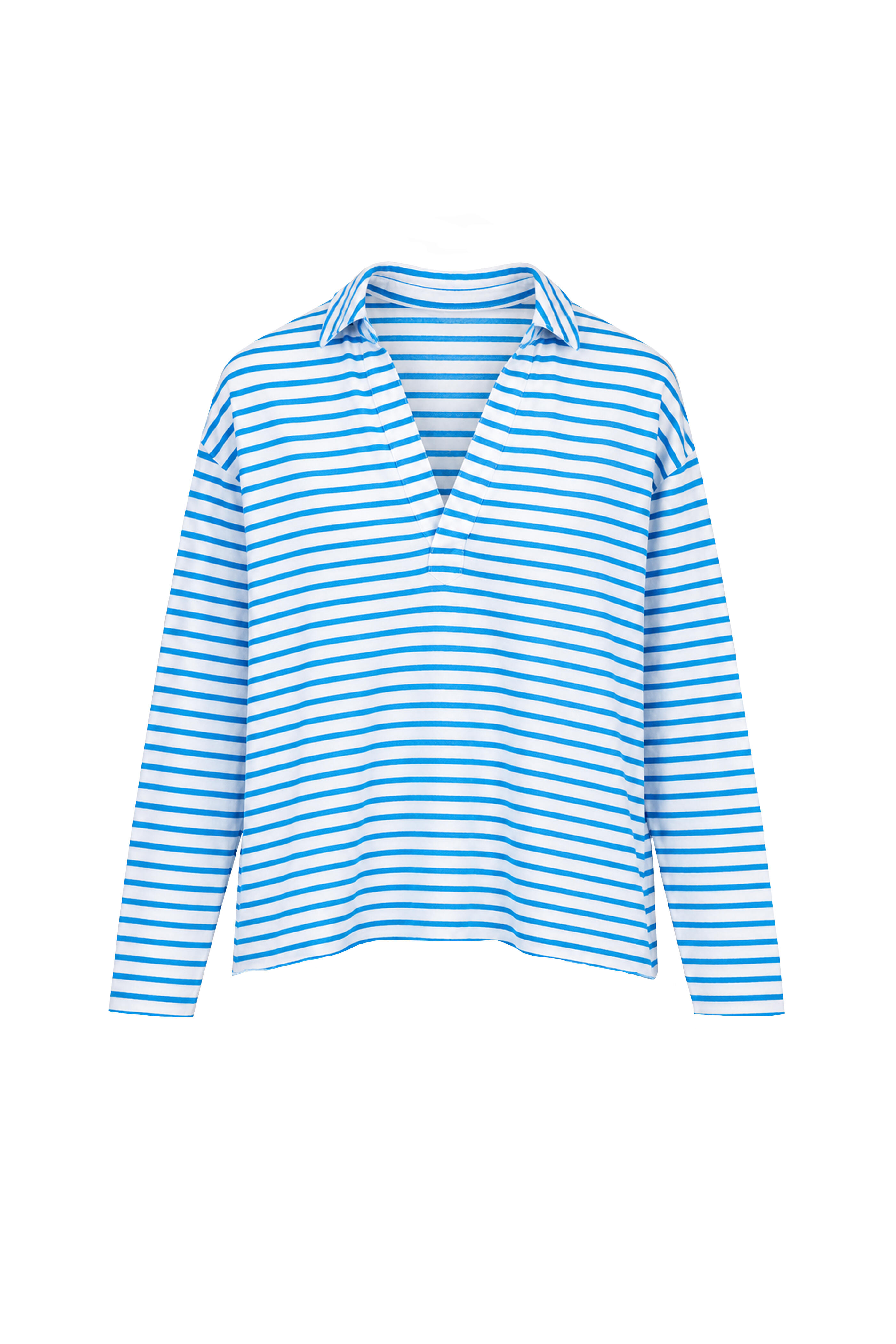 Frank & Eileen - Turquoise Stripe Patrick Popover Henley - view 1