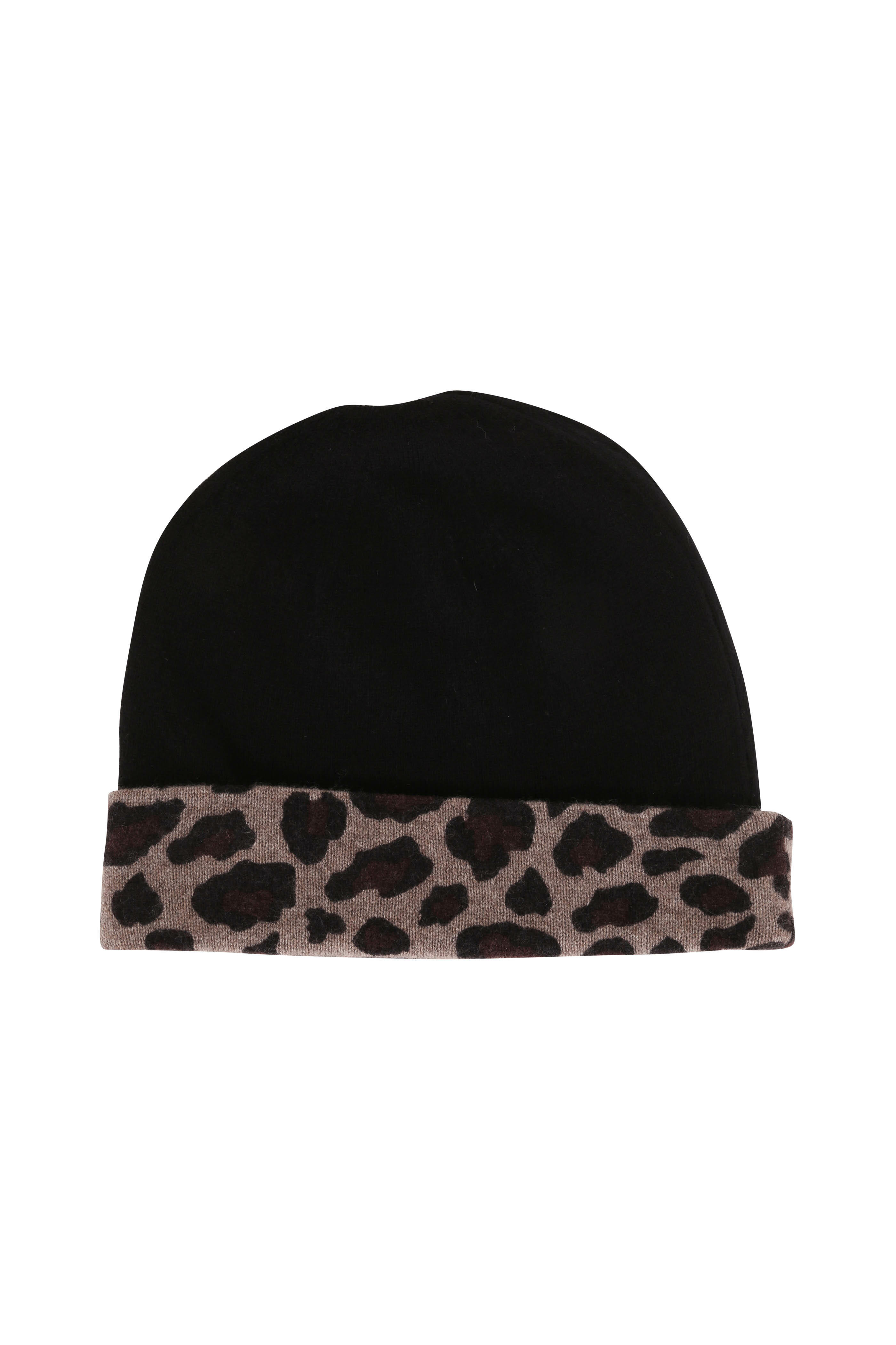 Kinross - Suede Multi & Black Cashmere Leopard Trim Hat display picture 3