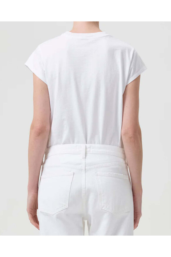Agolde Bryce White Cap Sleeve T-Shirt - view 3