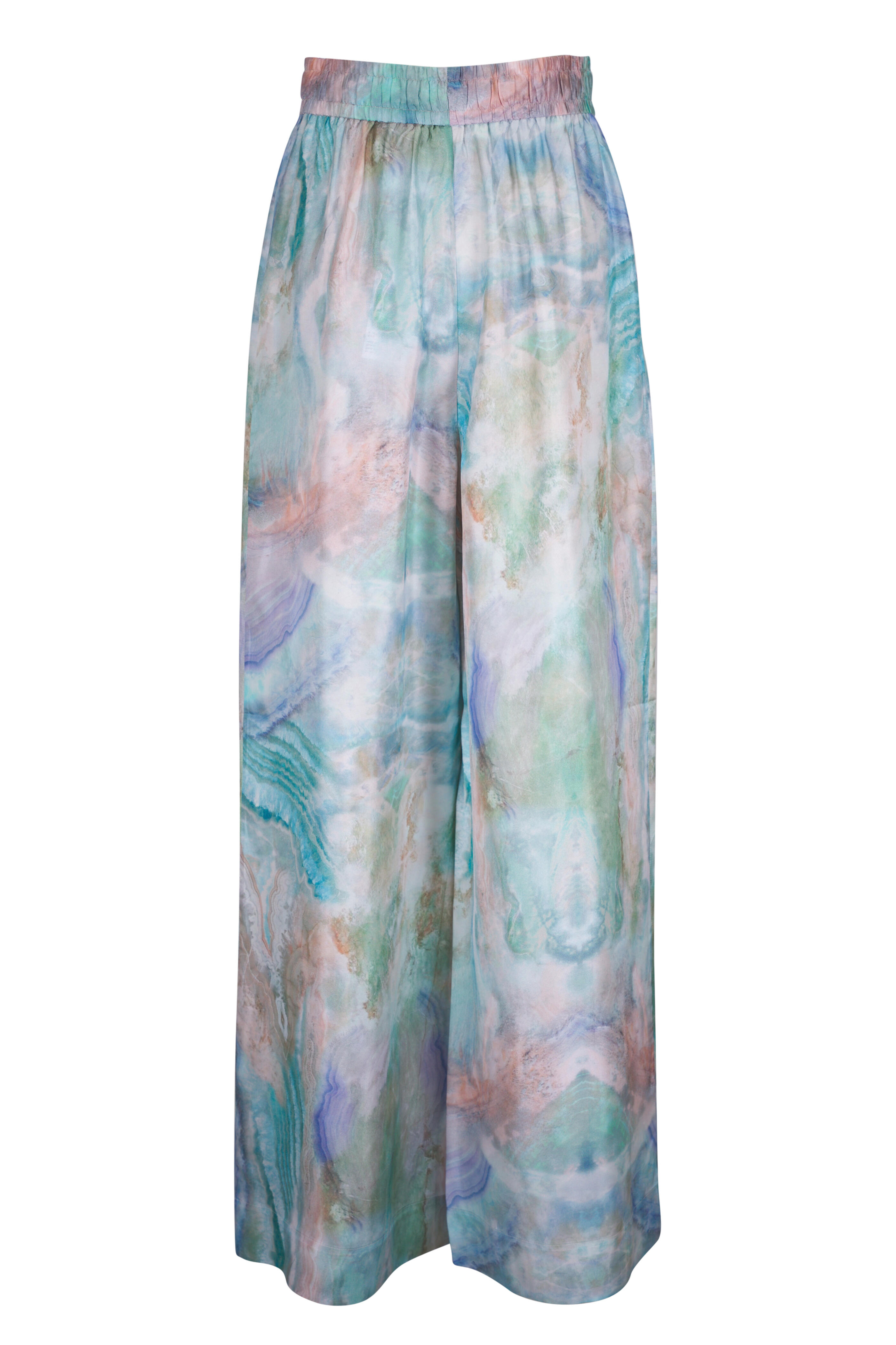 パンツ ZIMMERMANN SILK ILLUMINATE PANTS Zimmermann - Illuminate Blue Agate Silk Pant | Mitchell Stores