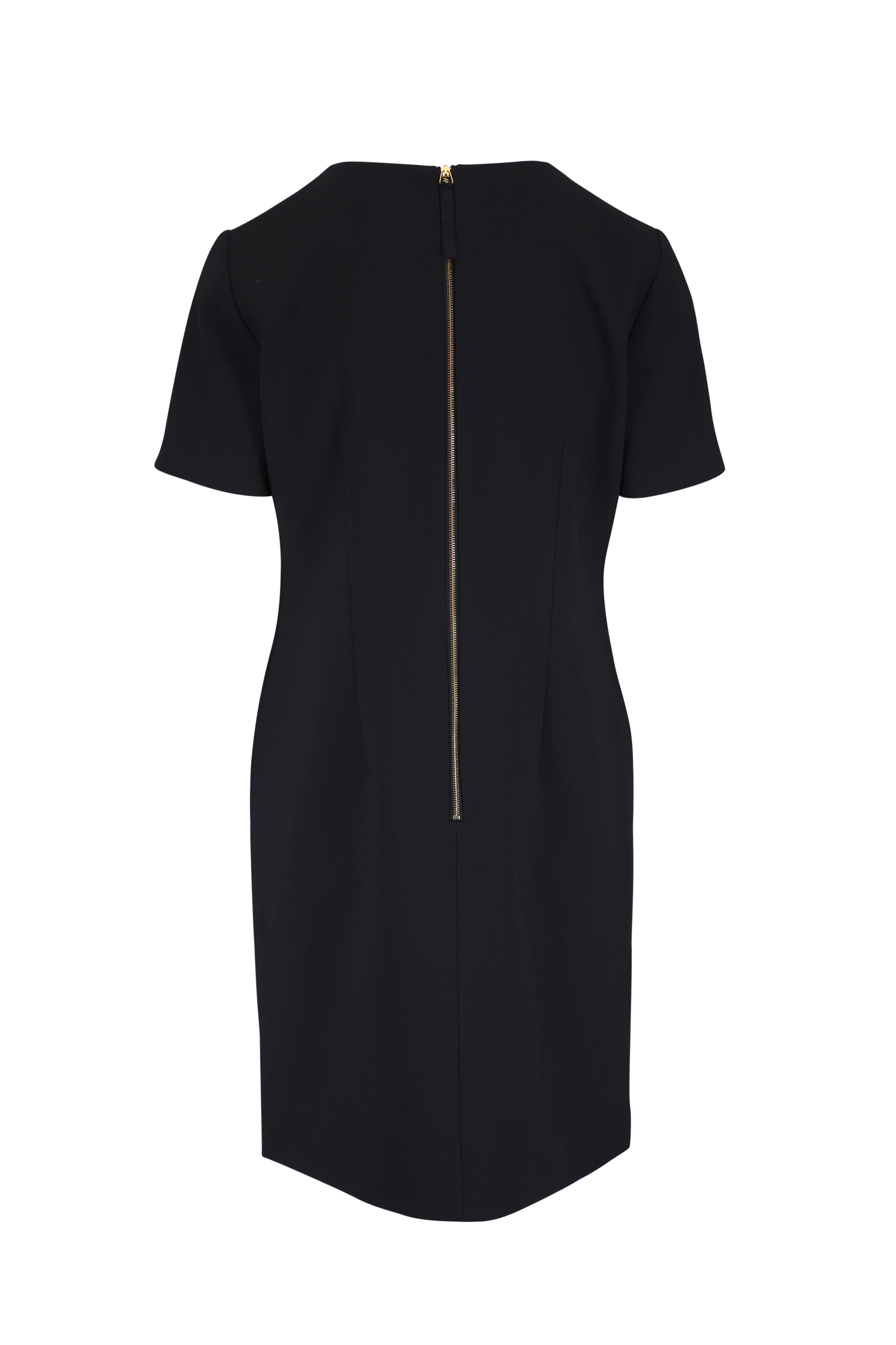 Carolina Herrera - Black Chrysanthemum Embroidered Shift Dress